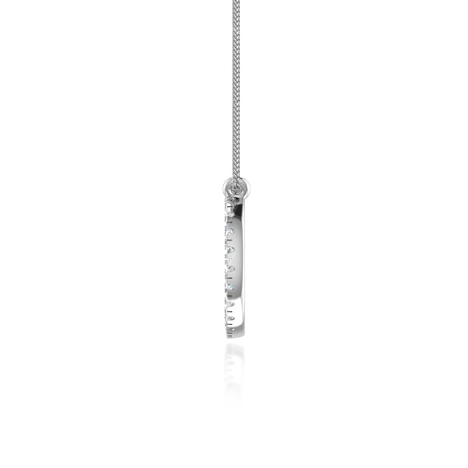 0.23 TCW Round Moissanite Diamond Circle Pendant Necklace - Camila Brown