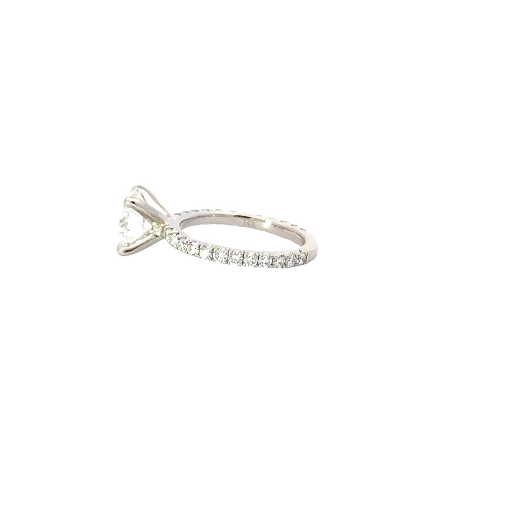 2.03 CT Round G/SI1 CVD Diamond Pave Setting Engagement Ring - Camila Brown