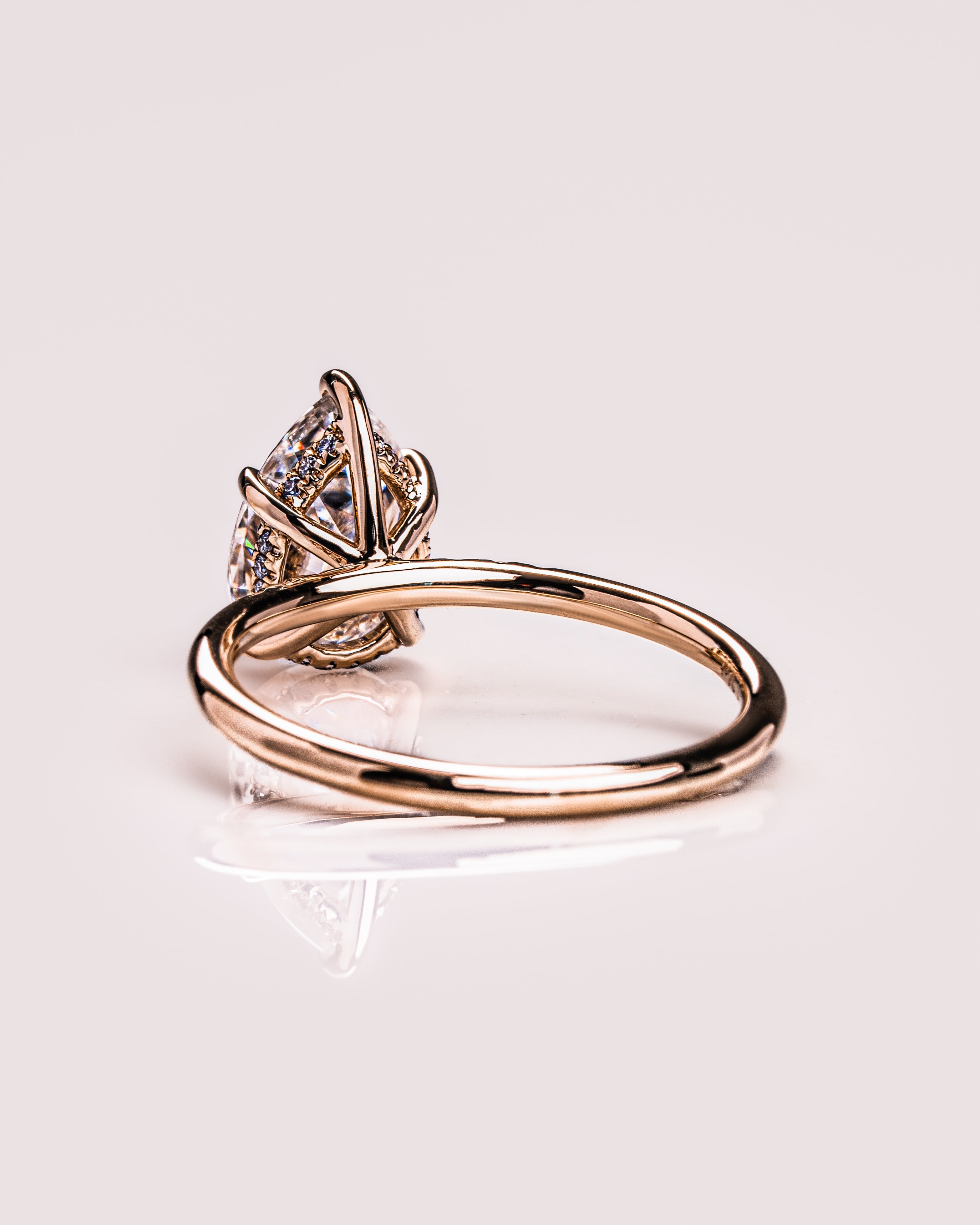 1.93-3.93 CT Pear E/VS2CVD Diamond Hidden Halo Engagement Ring - Camila Brown