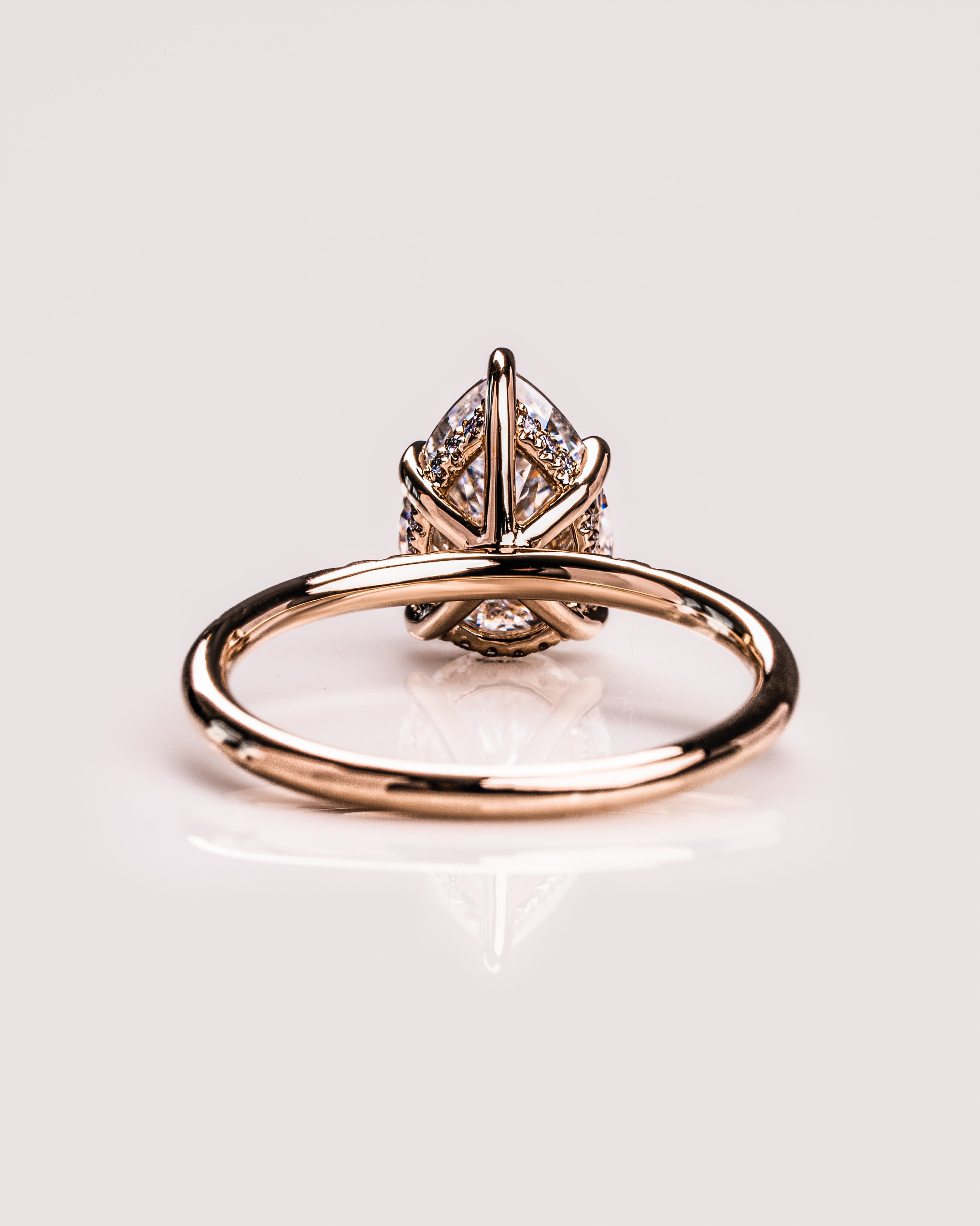 1.93-3.93 CT Pear E/VS2CVD Diamond Hidden Halo Engagement Ring - Camila Brown