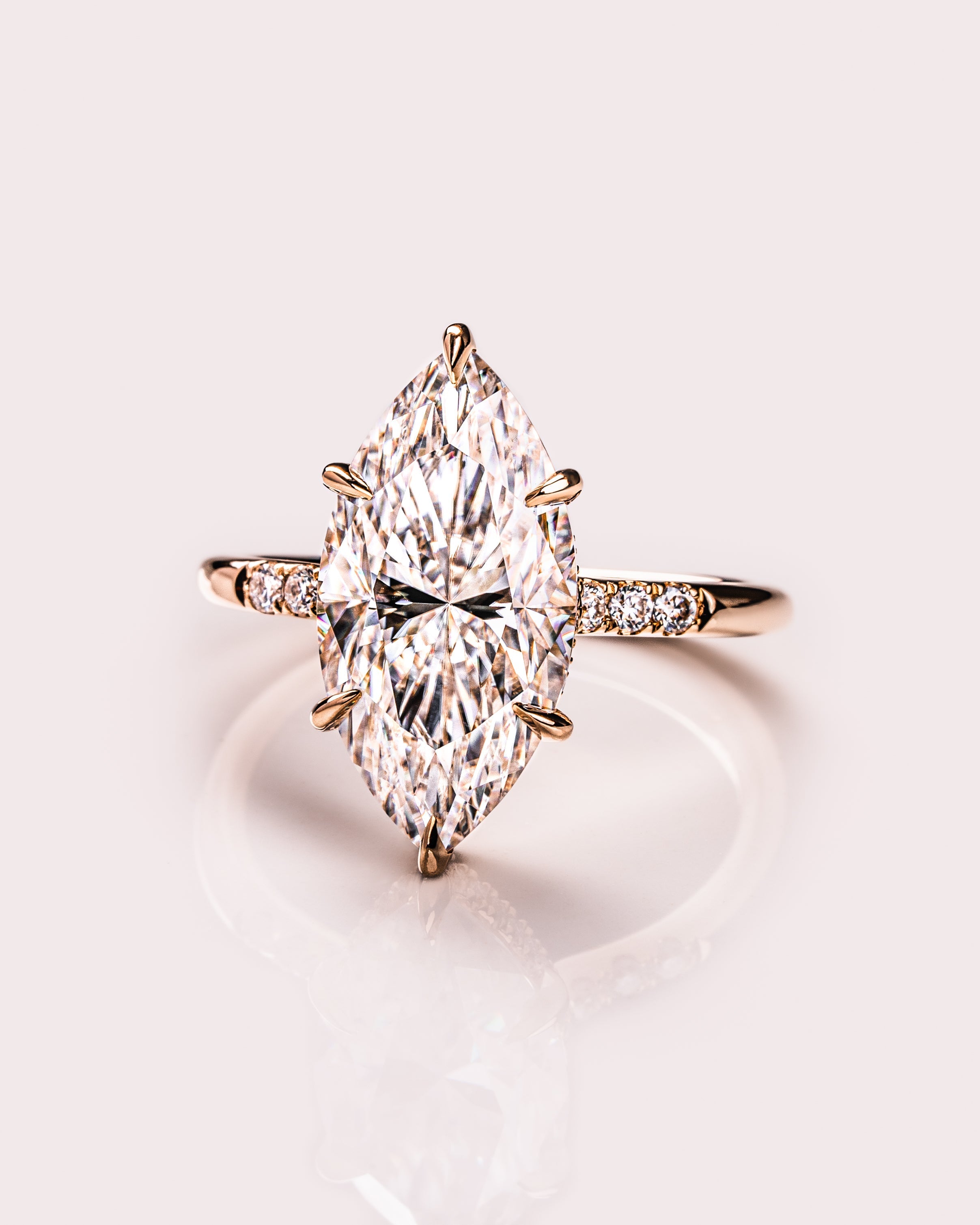 1.48-3.48 CT Marquise E/VS2 CVD Diamond Hidden Halo Engagement Ring - Camila Brown