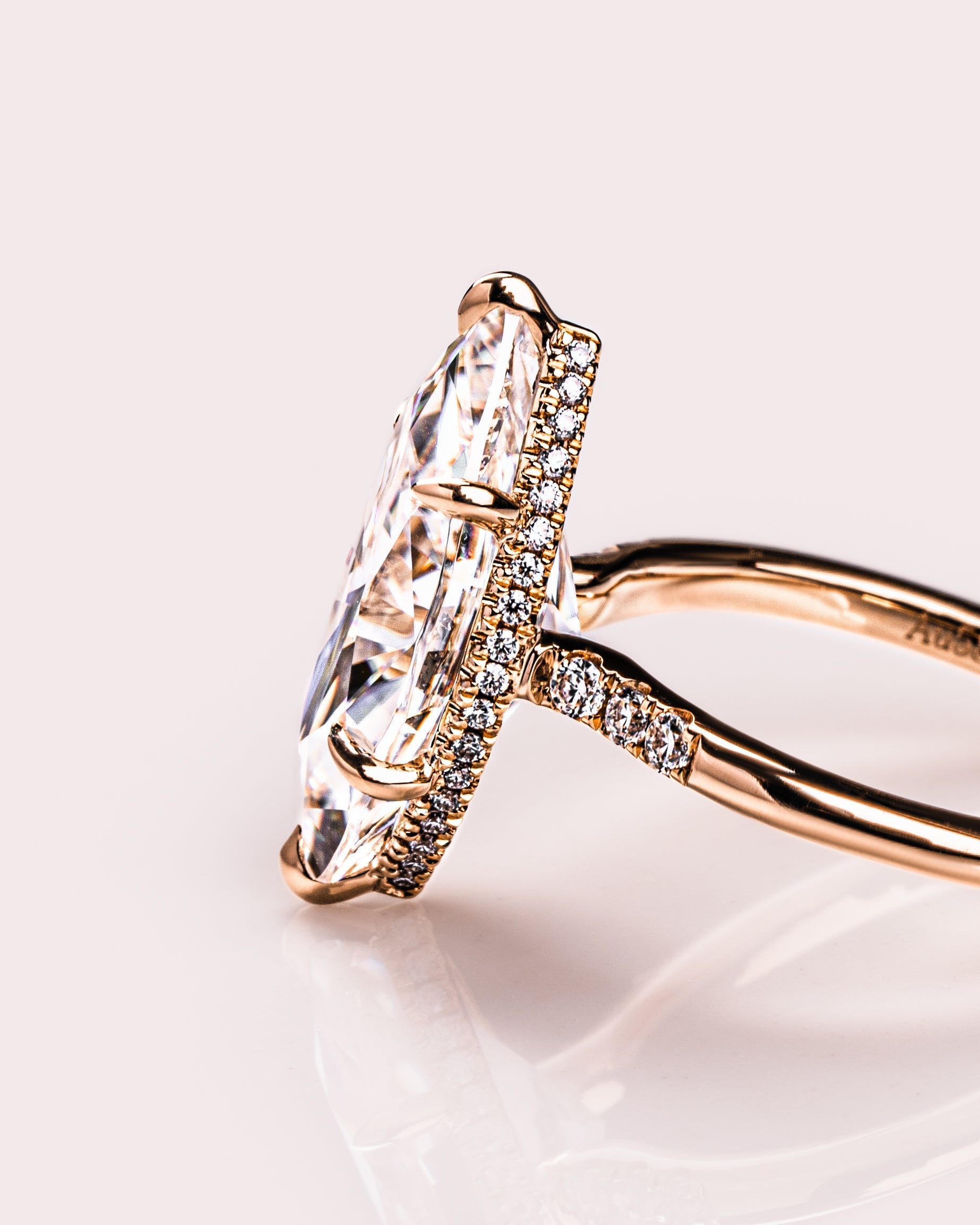 1.48-3.48 CT Marquise E/VS2 CVD Diamond Hidden Halo Engagement Ring - Camila Brown