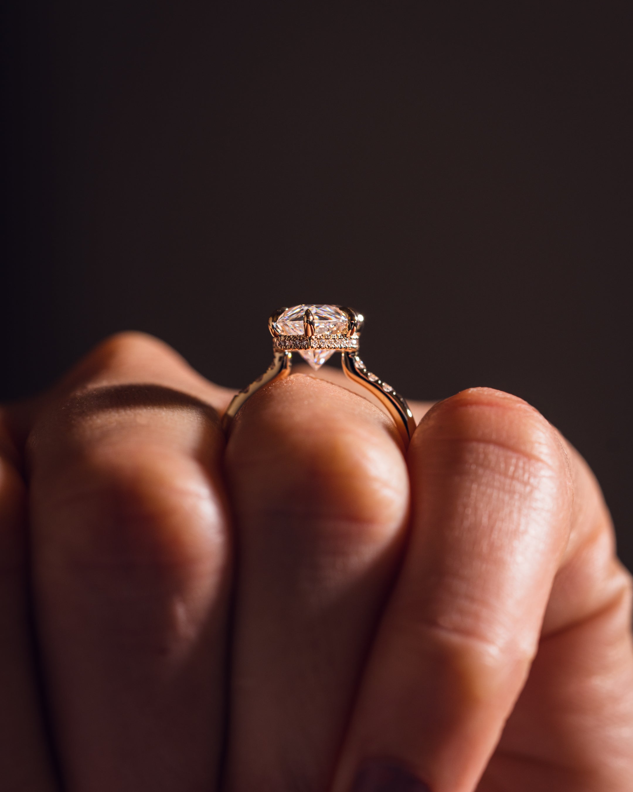 1.48-3.48 CT Marquise E/VS2 CVD Diamond Hidden Halo Engagement Ring - Camila Brown