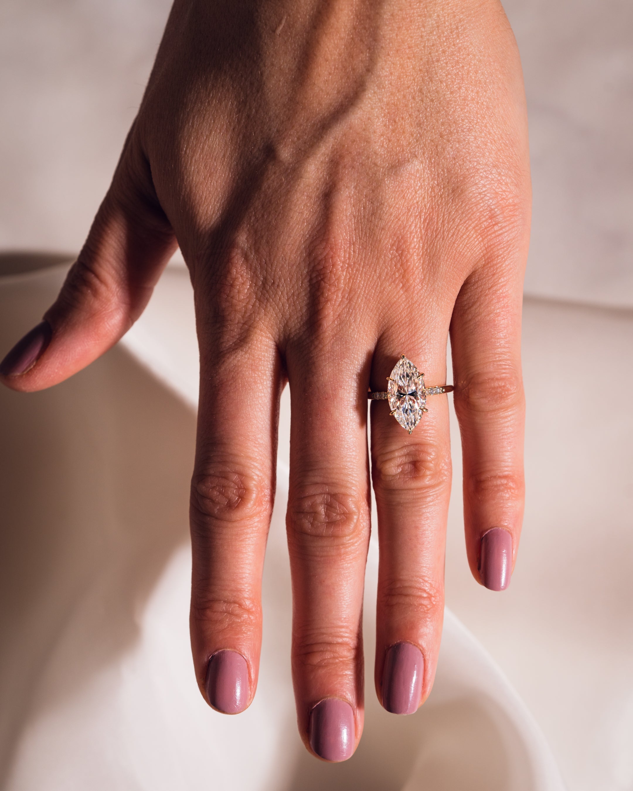 1.48-3.48 CT Marquise E/VS2 CVD Diamond Hidden Halo Engagement Ring - Camila Brown