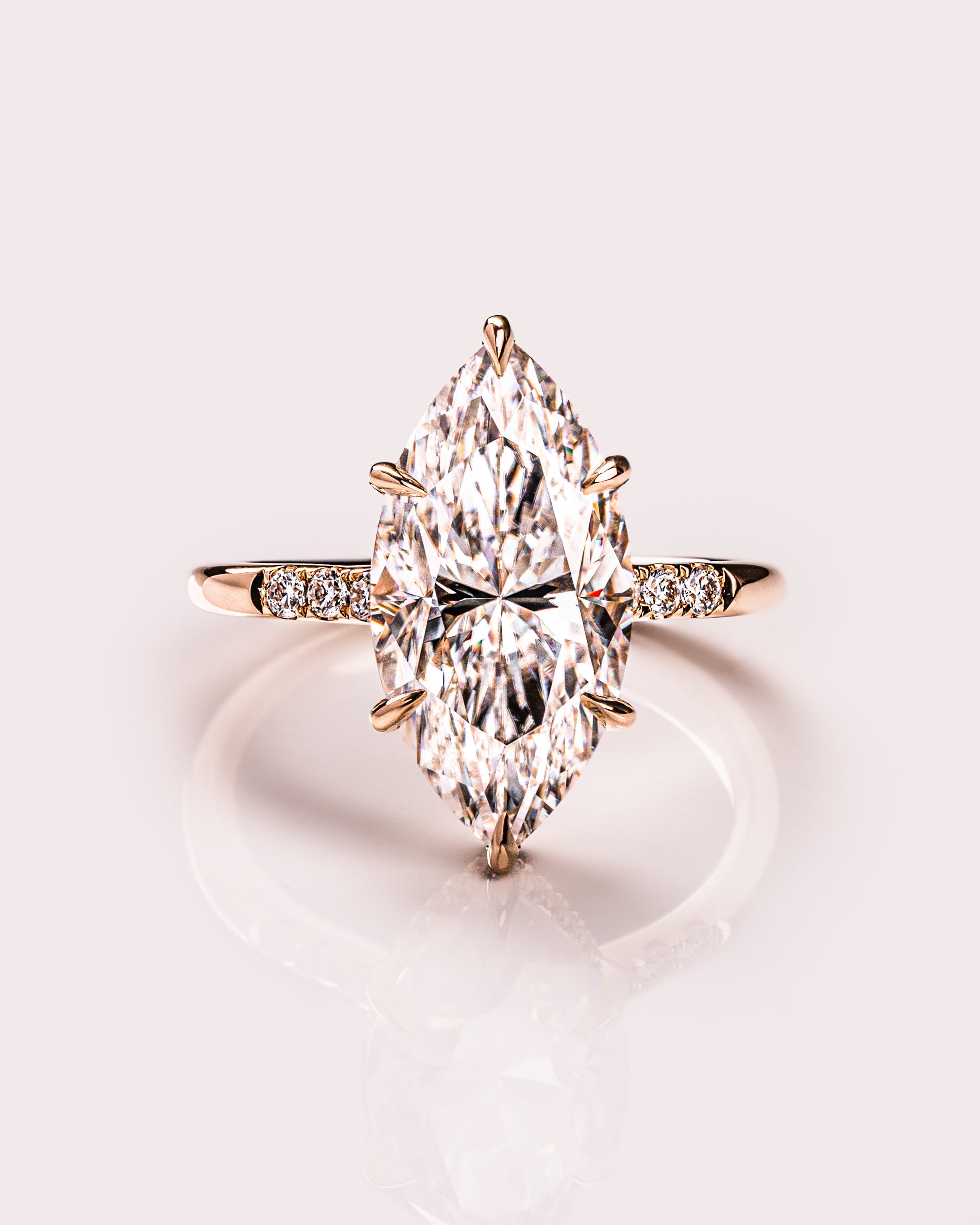 1.48-3.48 CT Marquise E/VS2 CVD Diamond Hidden Halo Engagement Ring - Camila Brown
