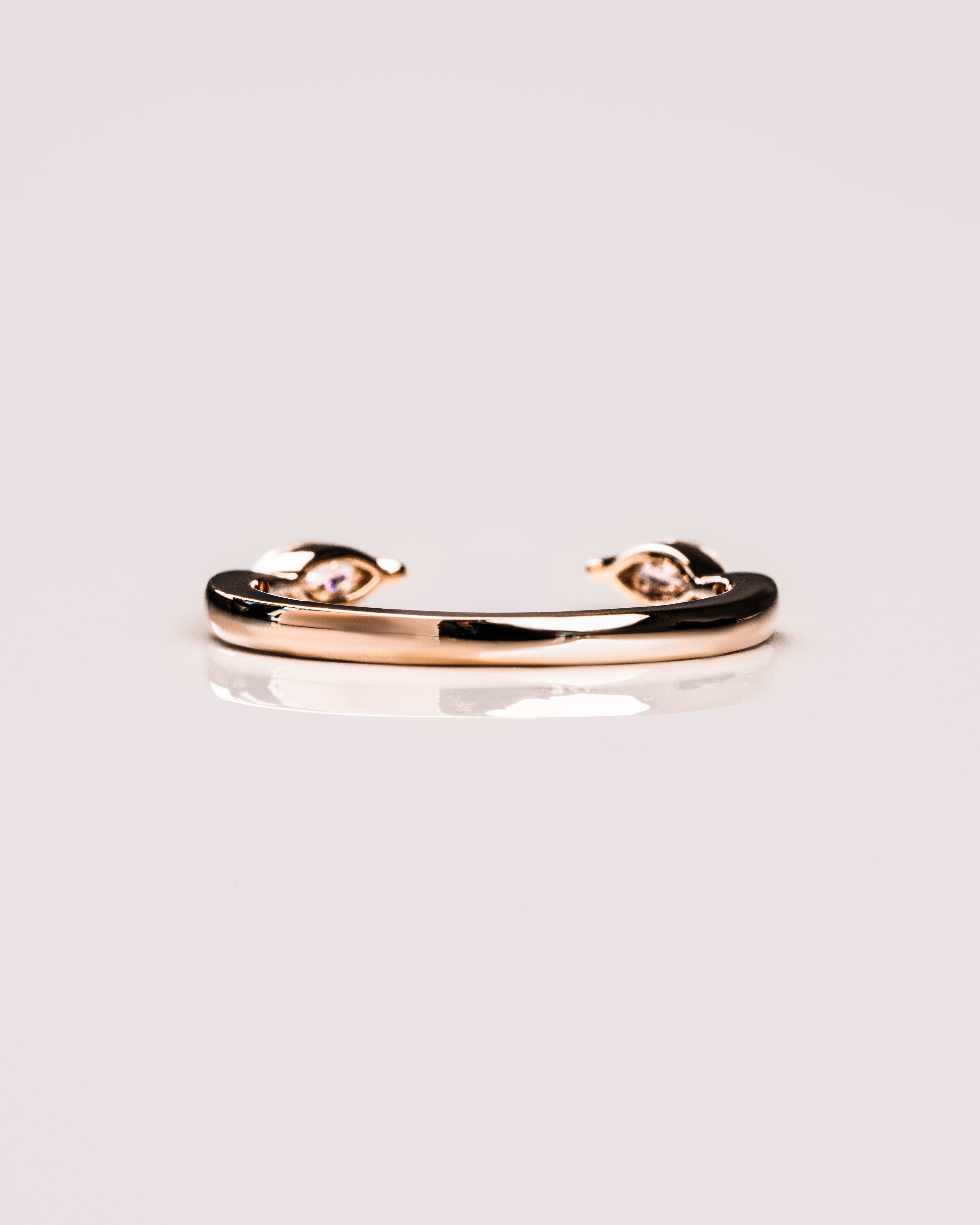 0.34 TCW Marquise CVD Diamond Open Wedding Band - Camila Brown