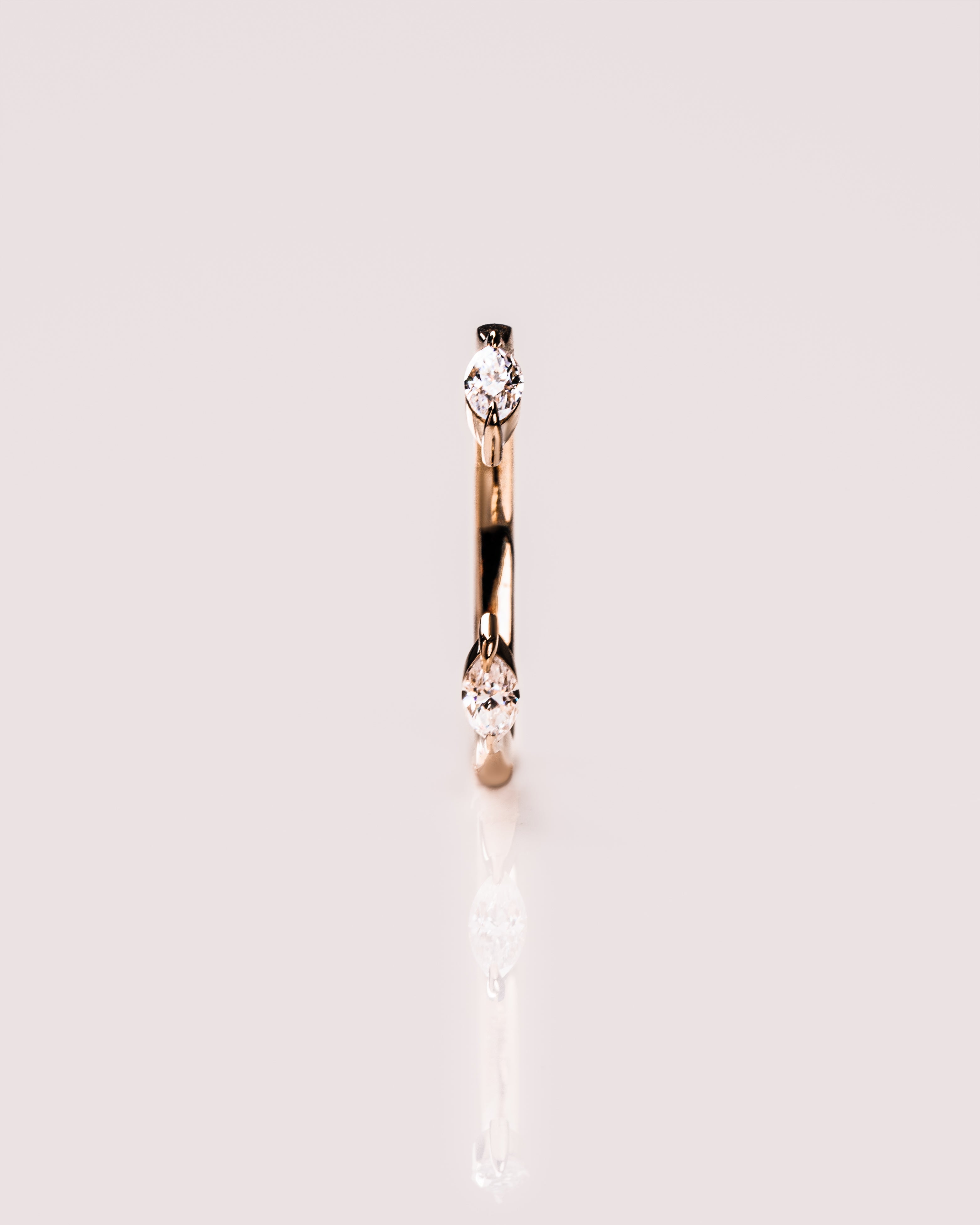 0.34 TCW Marquise CVD Diamond Open Wedding Band - Camila Brown