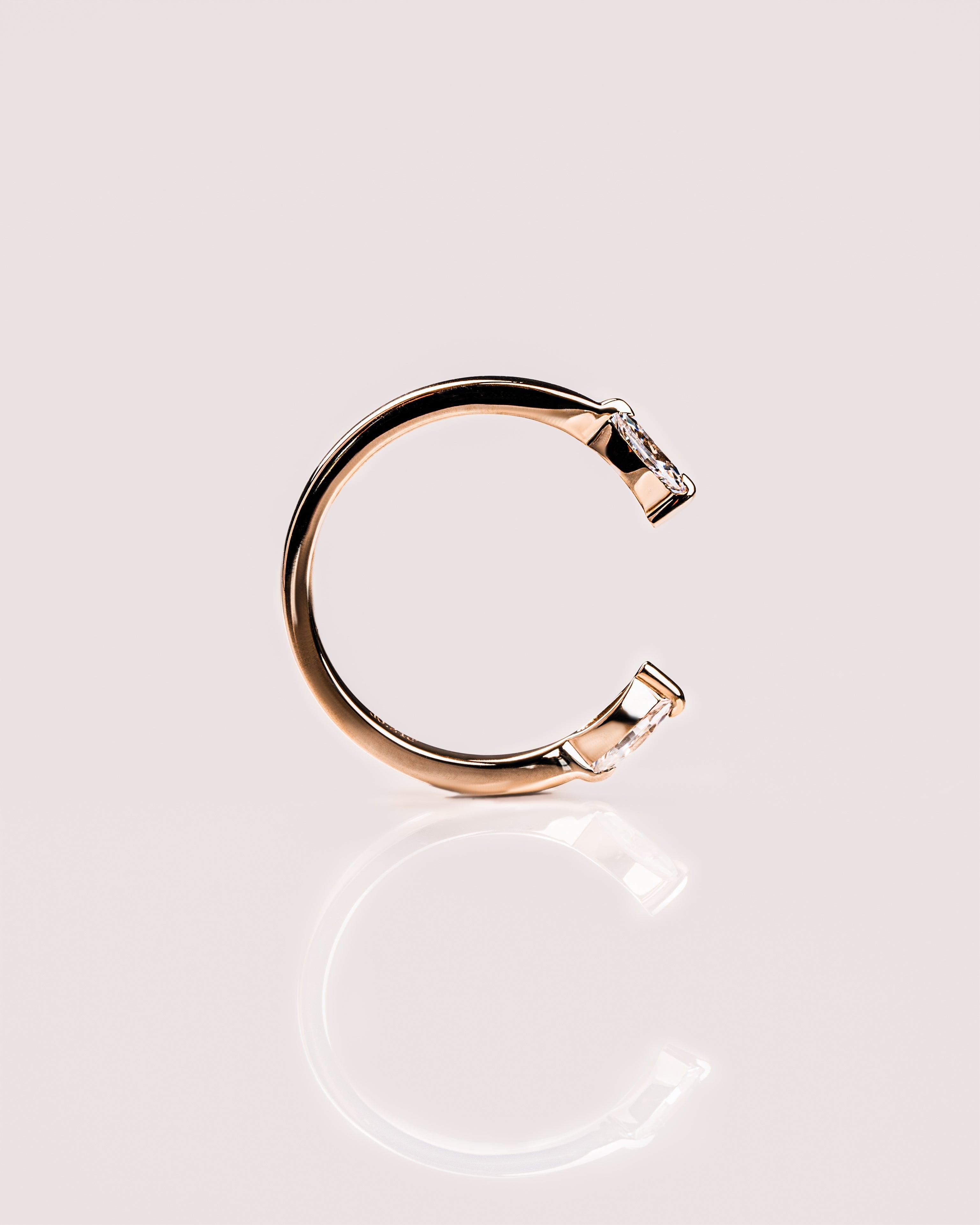 0.34 TCW Marquise CVD Diamond Open Wedding Band - Camila Brown