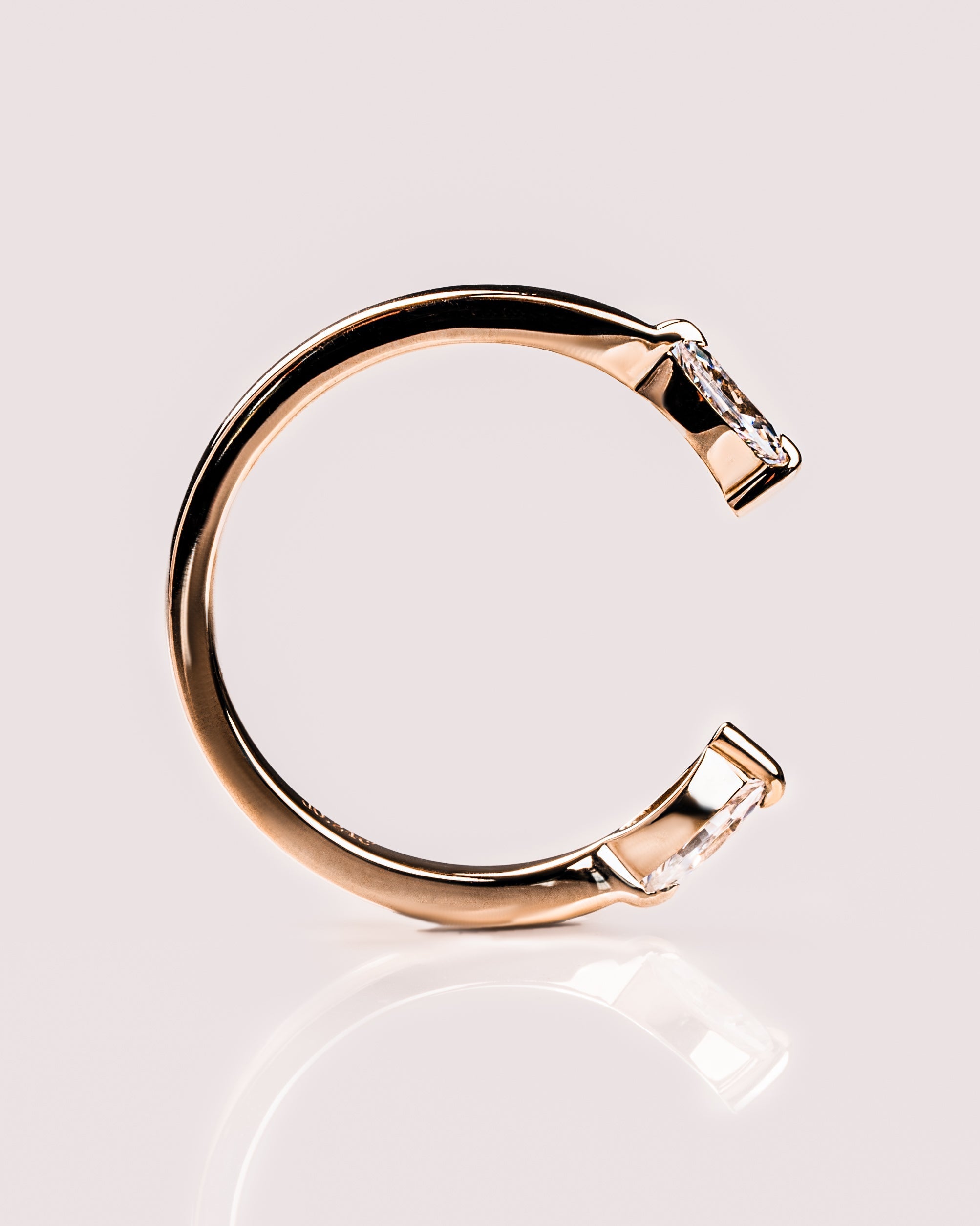 0.34 TCW Marquise CVD Diamond Open Wedding Band - Camila Brown