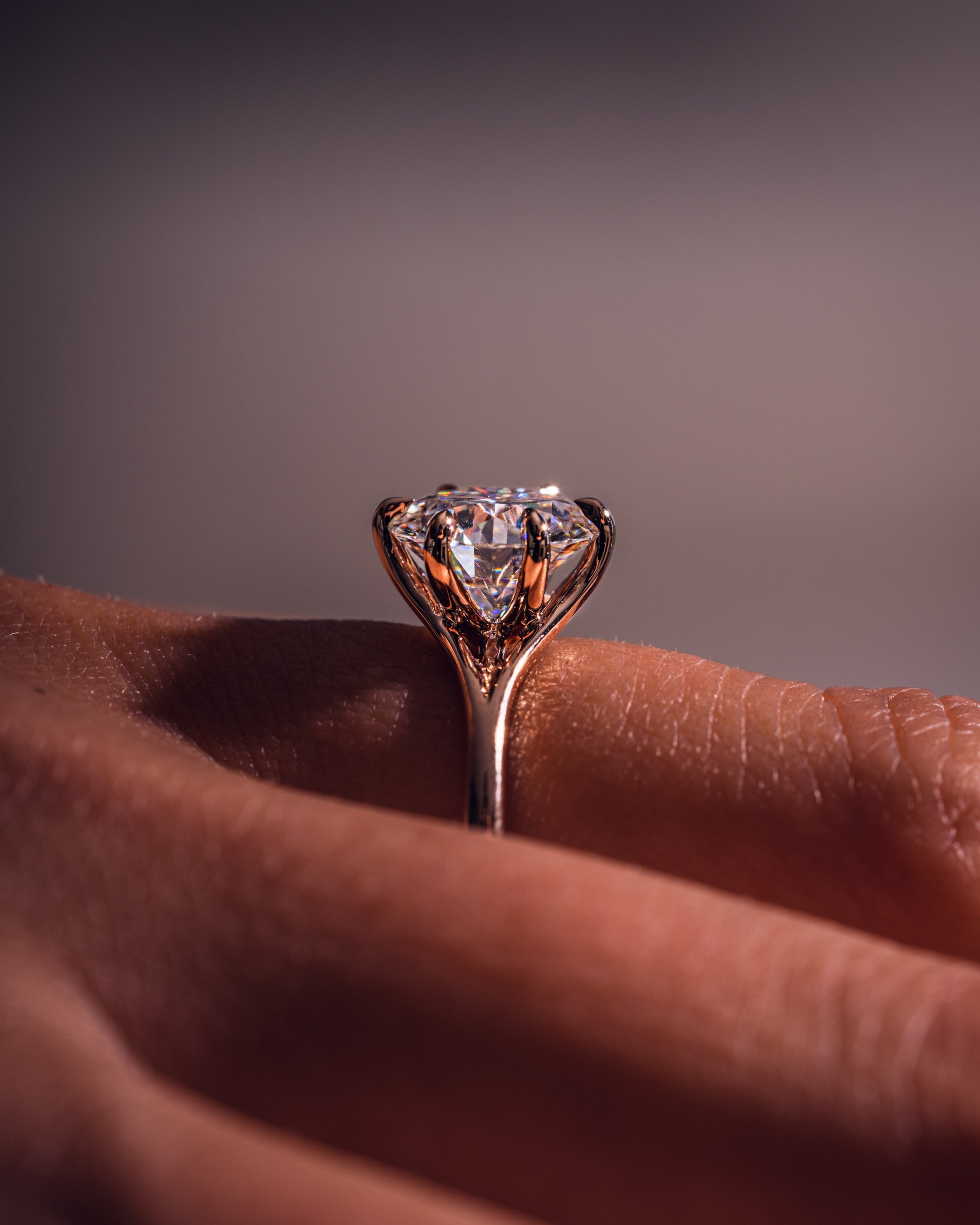 1.90 CT Round F/VS2 CVD Diamond Solitaire Split Shank Style Engagement Ring - Camila Brown