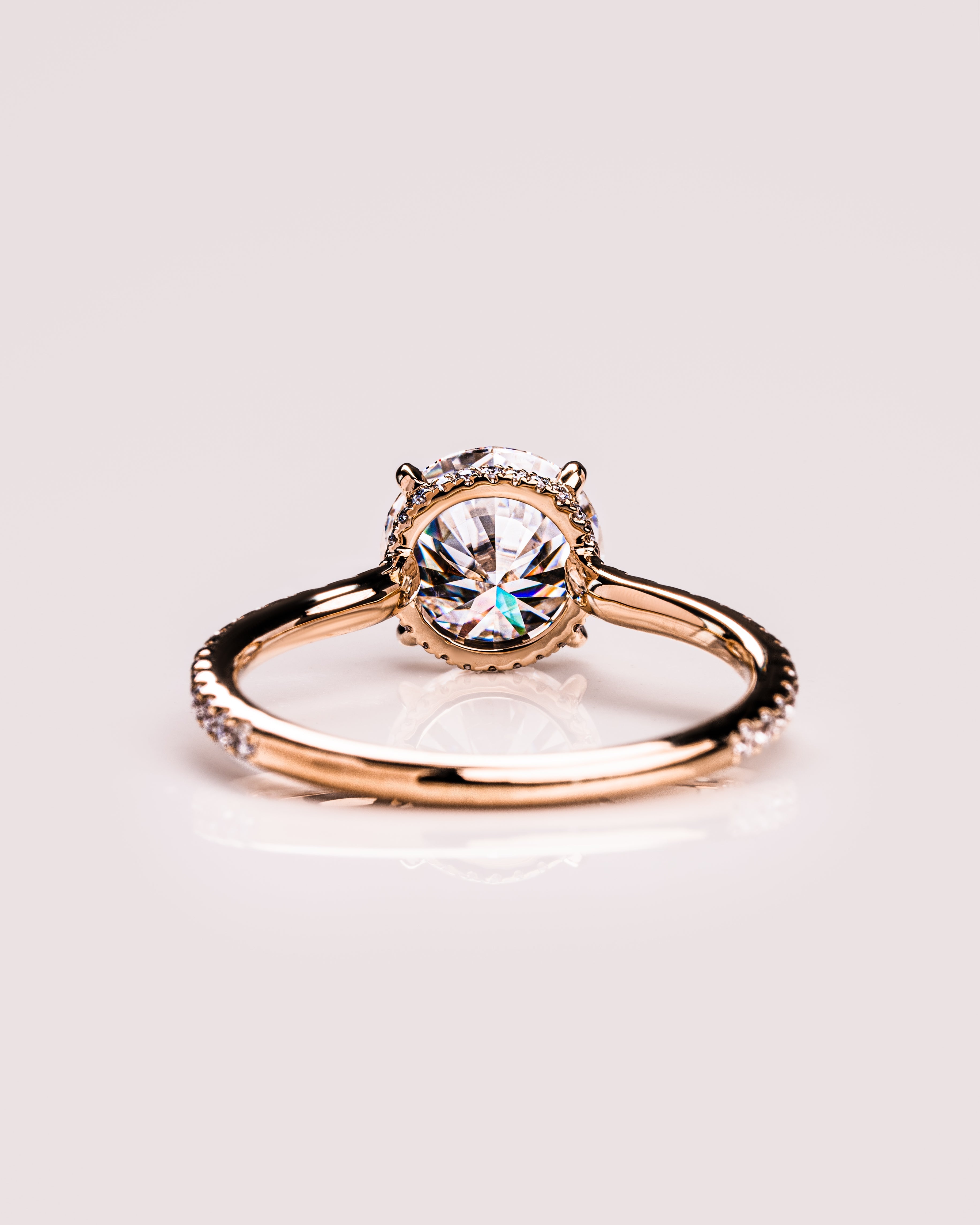 1.26 - 3.25 CT Round E/VS1 CVD Diamond Hidden Halo Engagement Ring - Camila Brown