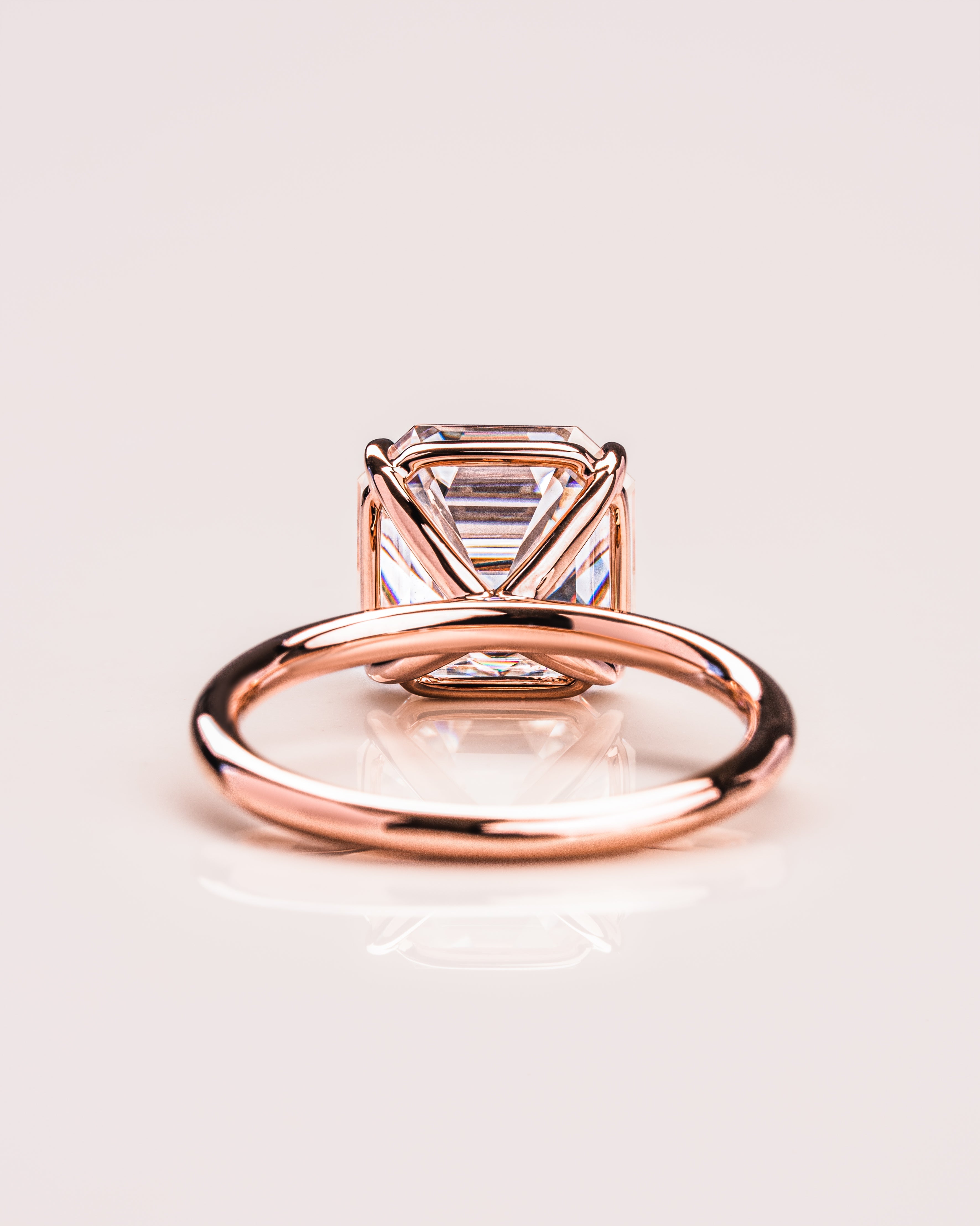 1.20-3.20 CT Asscher F/VS2 CVD Diamond Solitaire Engagement Ring - Camila Brown