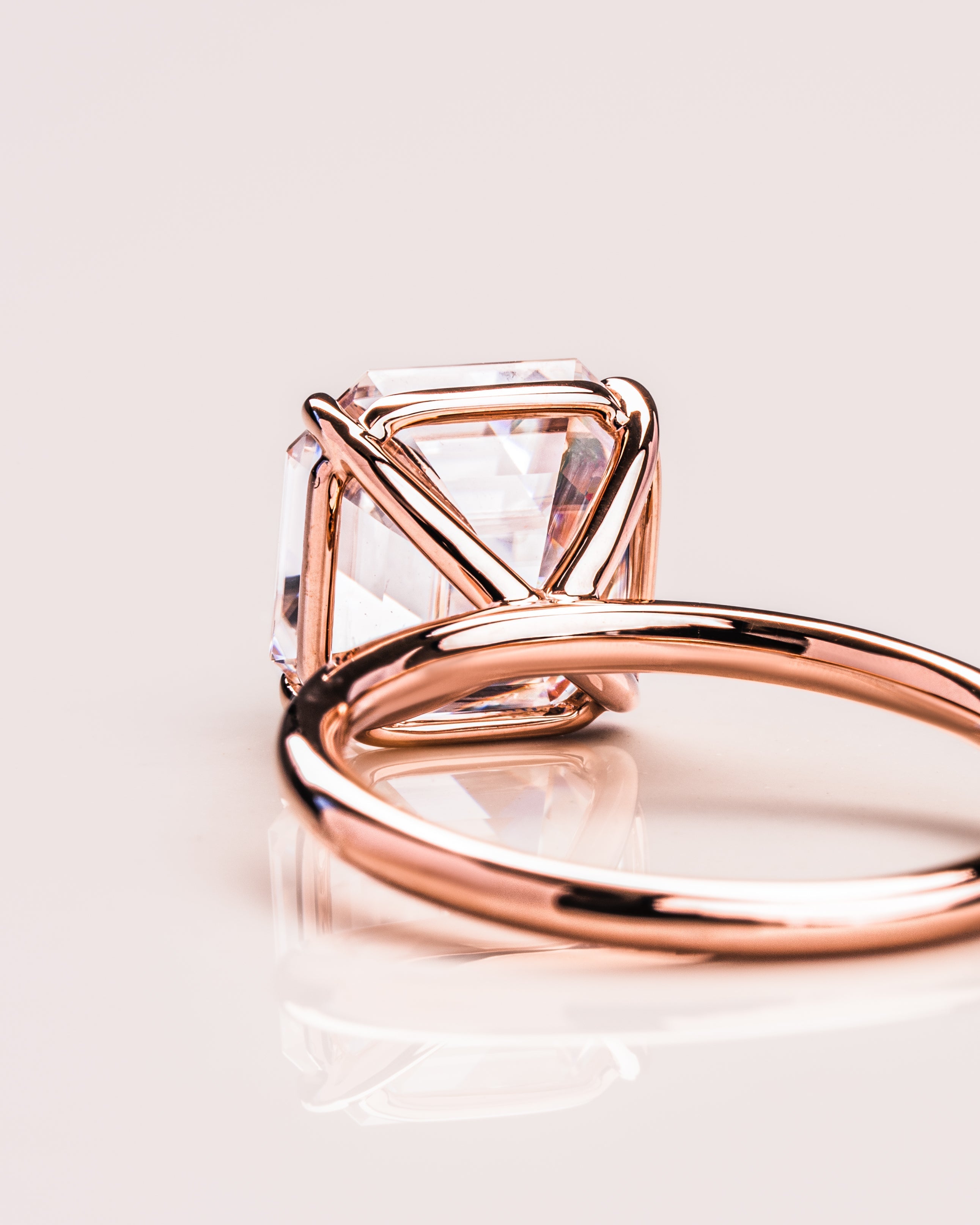 1.20-3.20 CT Asscher F/VS2 CVD Diamond Solitaire Engagement Ring - Camila Brown