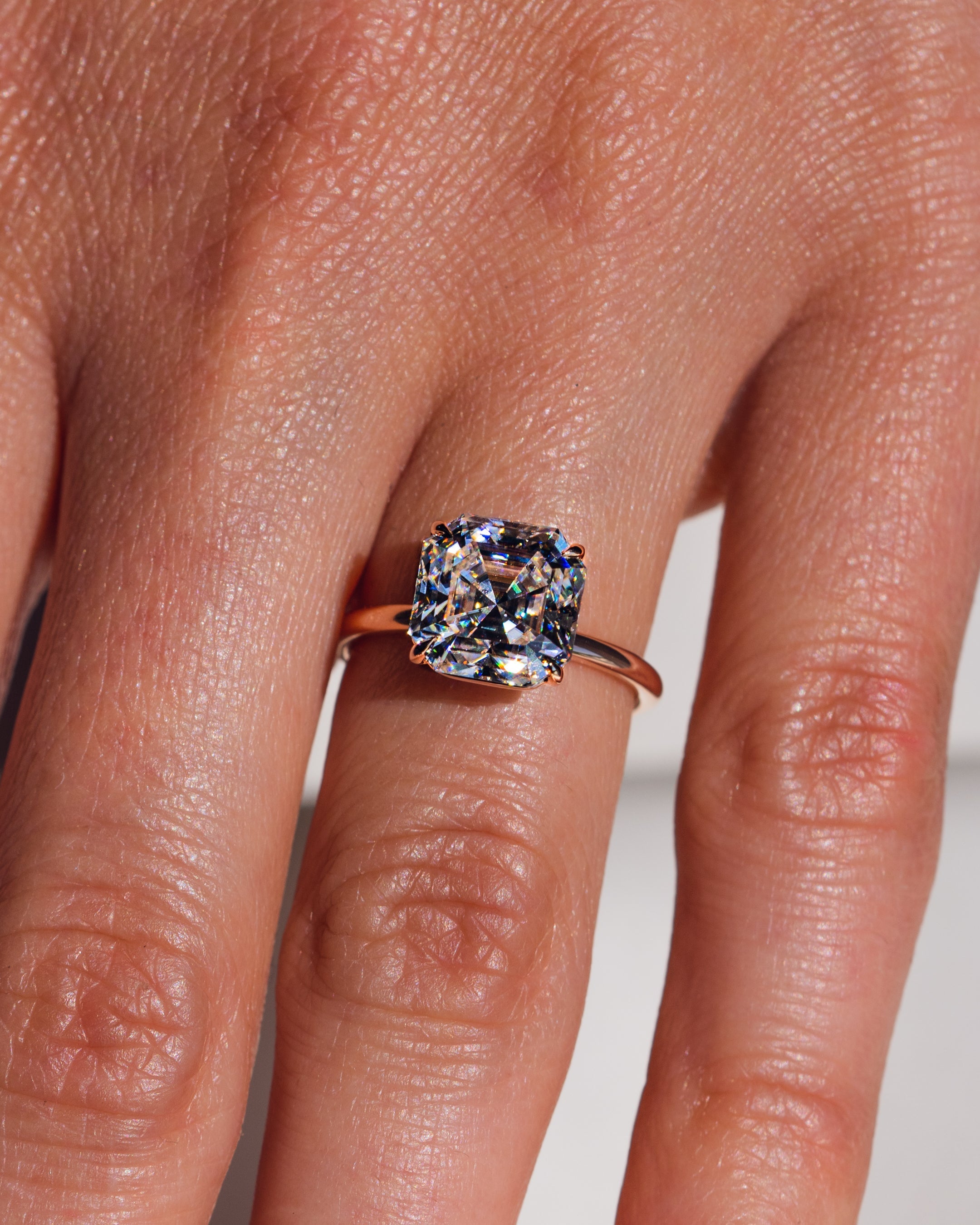 1.20-3.20 CT Asscher F/VS2 CVD Diamond Solitaire Engagement Ring - Camila Brown