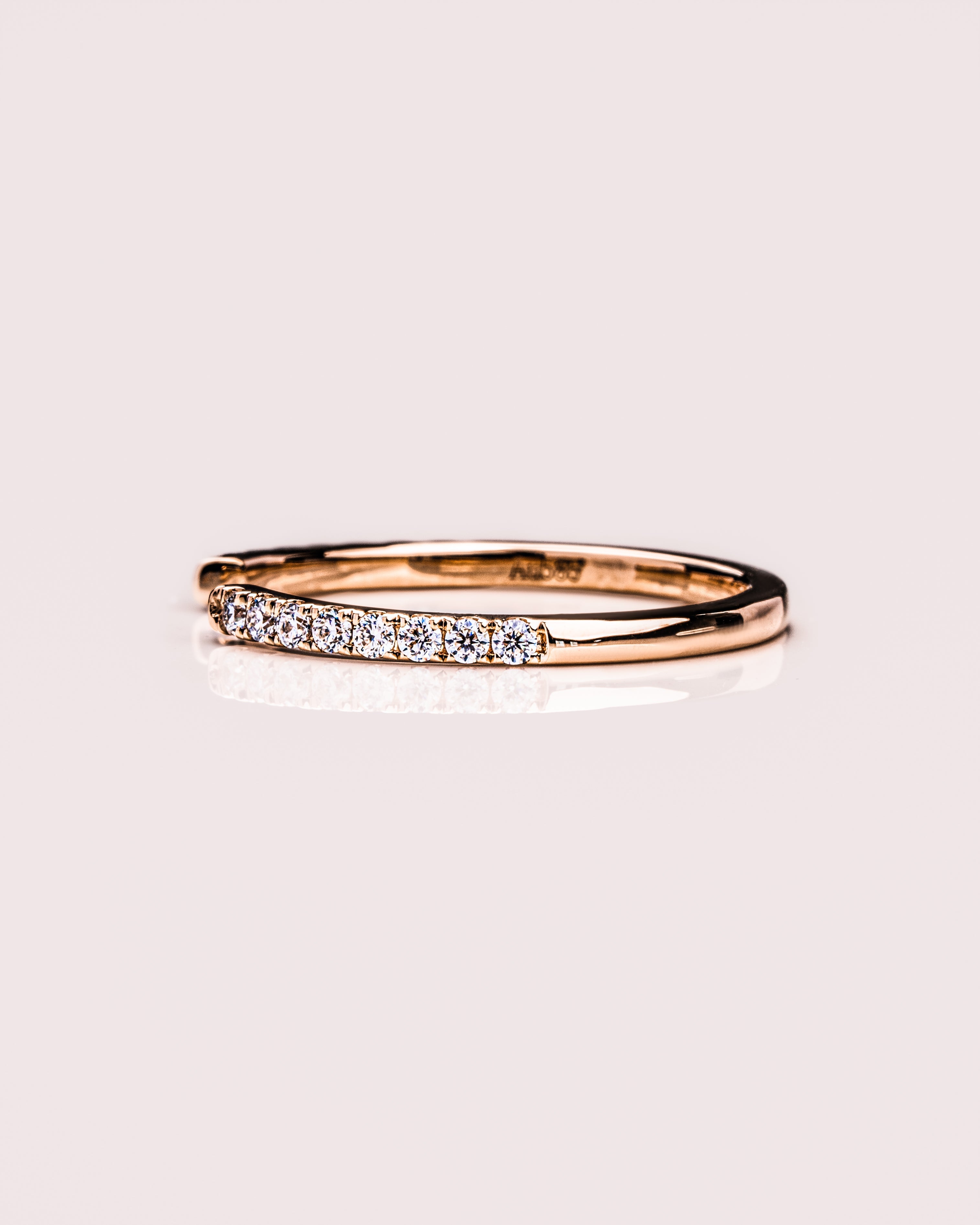 0.18 TCW Round CVD Diamond Open Wedding Band - Camila Brown