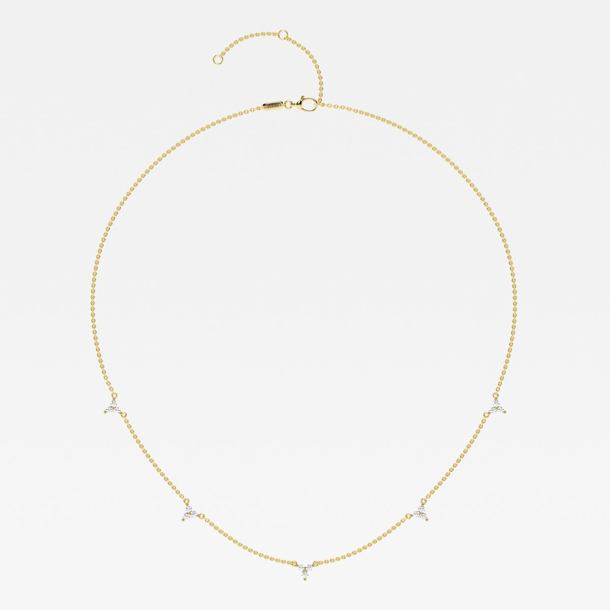 0.38 TCW Round Moissanite Diamond Dangle Necklace - Camila Brown