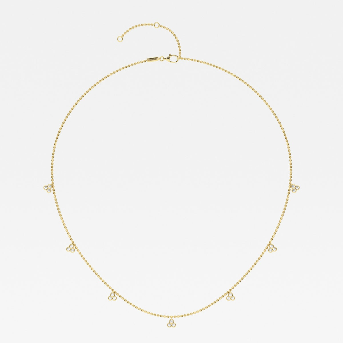 0.63 TCW Round Moissanite Diamond Dangle Necklace - Camila Brown