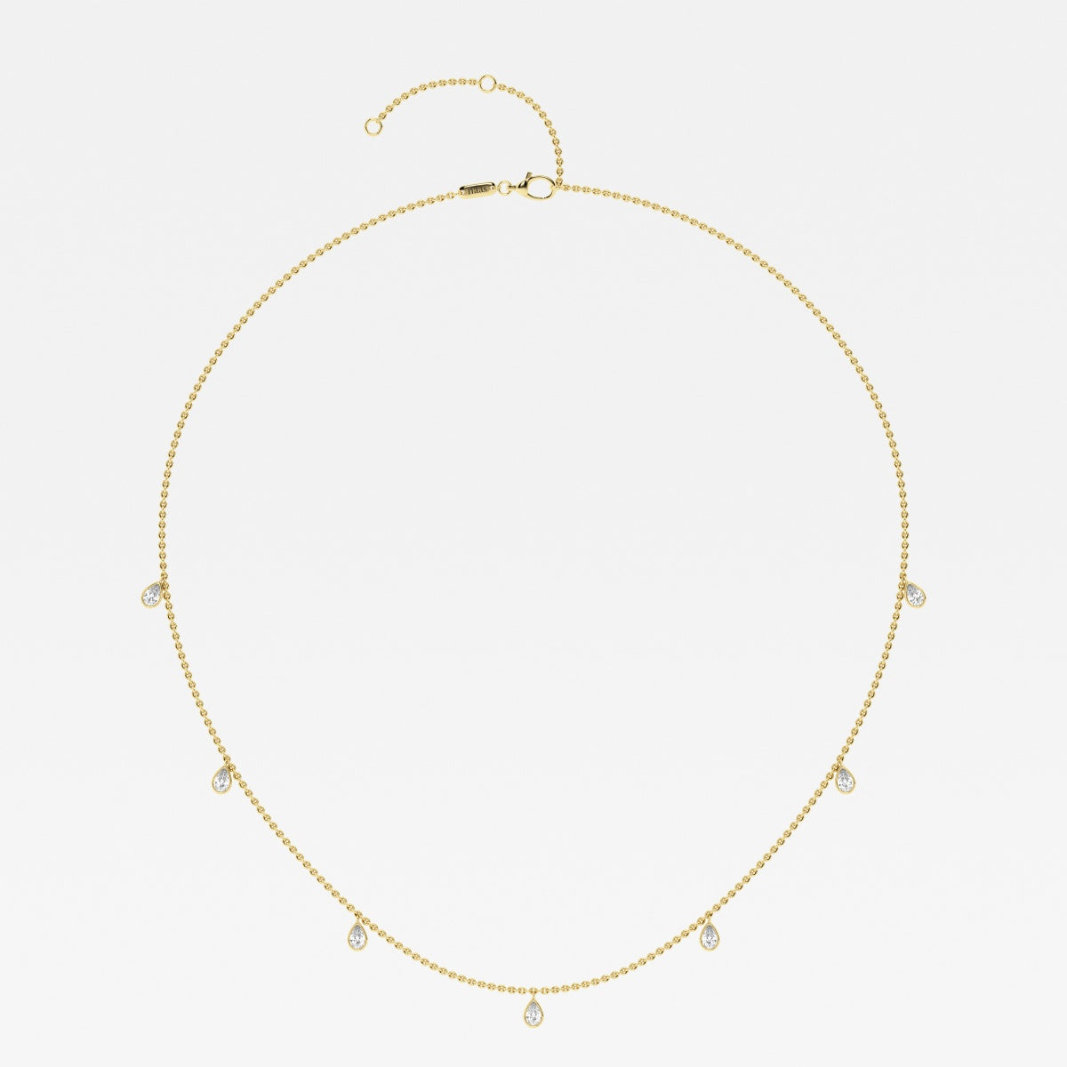 1.0 TCW Pear Moissanite Diamond Dangle Necklace - Camila Brown