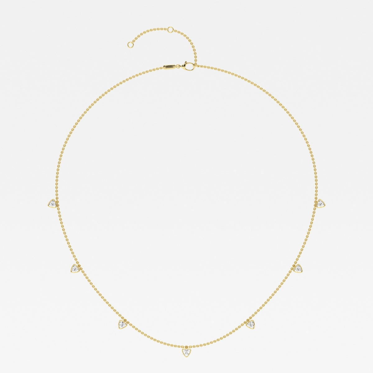 1.40 TCW Trillion Moissanite Diamond Dangle Necklace - Camila Brown