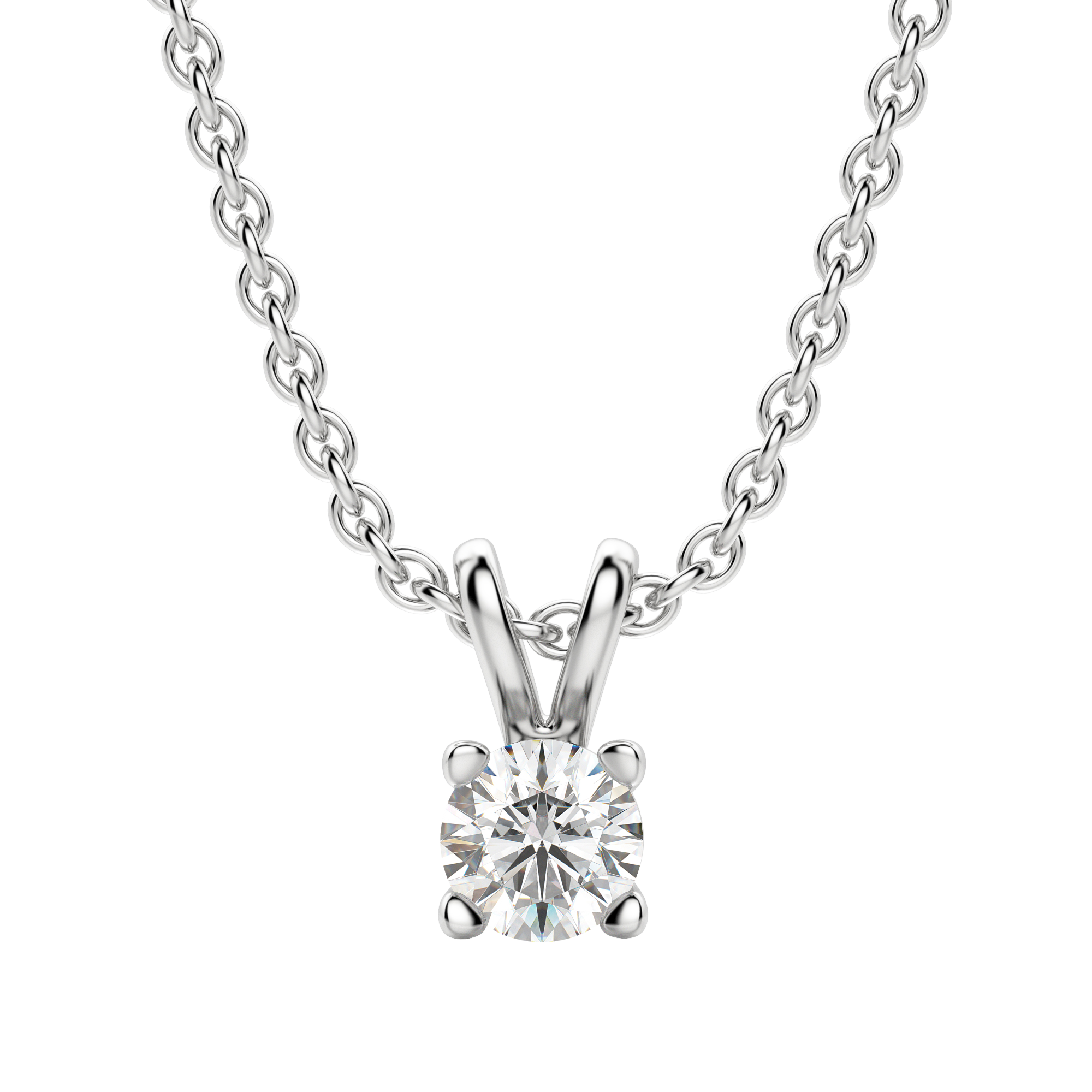 0.25-1.0 CT Round Solitaire F/VS Lab Grown Diamond Necklace - Camila Brown