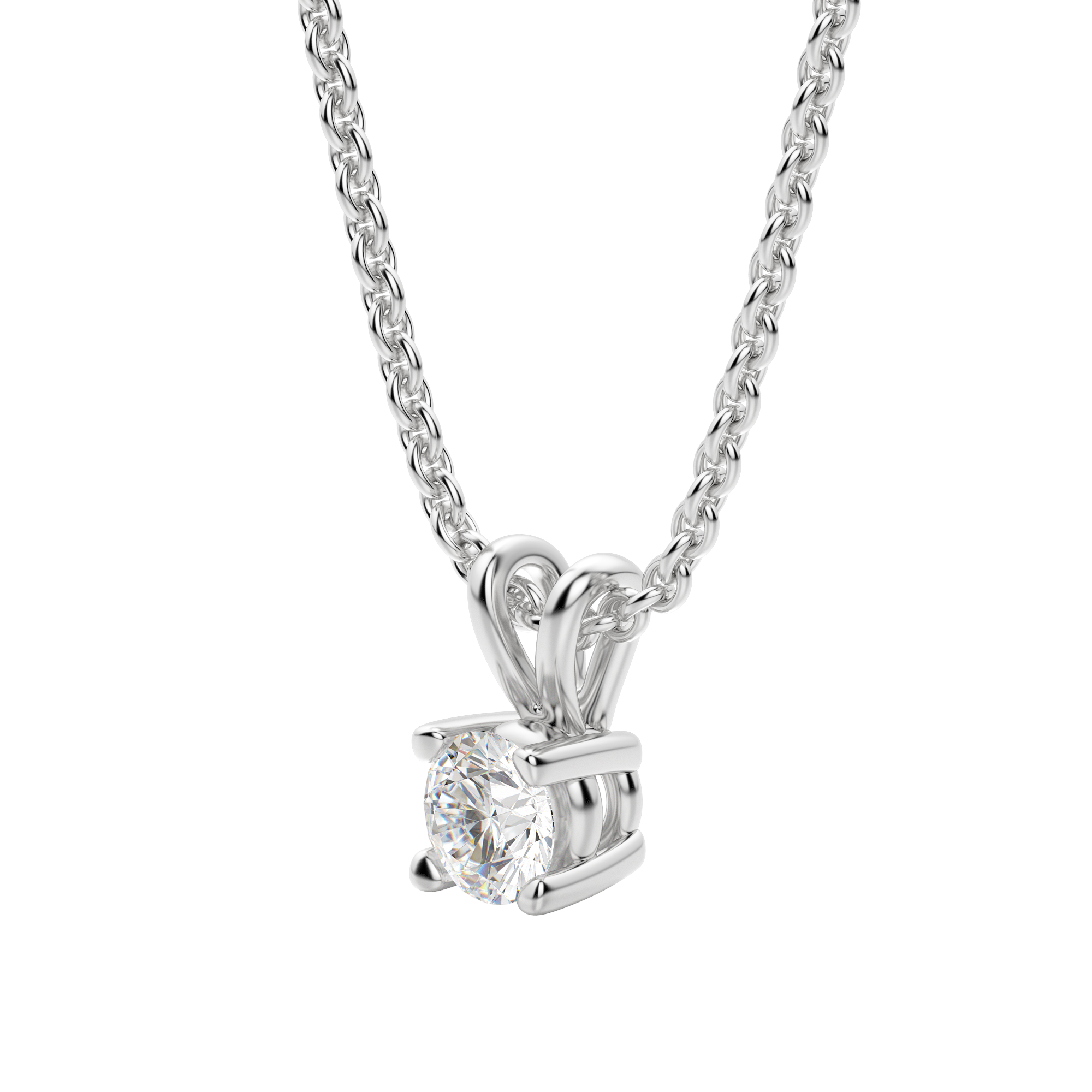 0.25-1.0 CT Round Solitaire F/VS Lab Grown Diamond Necklace - Camila Brown
