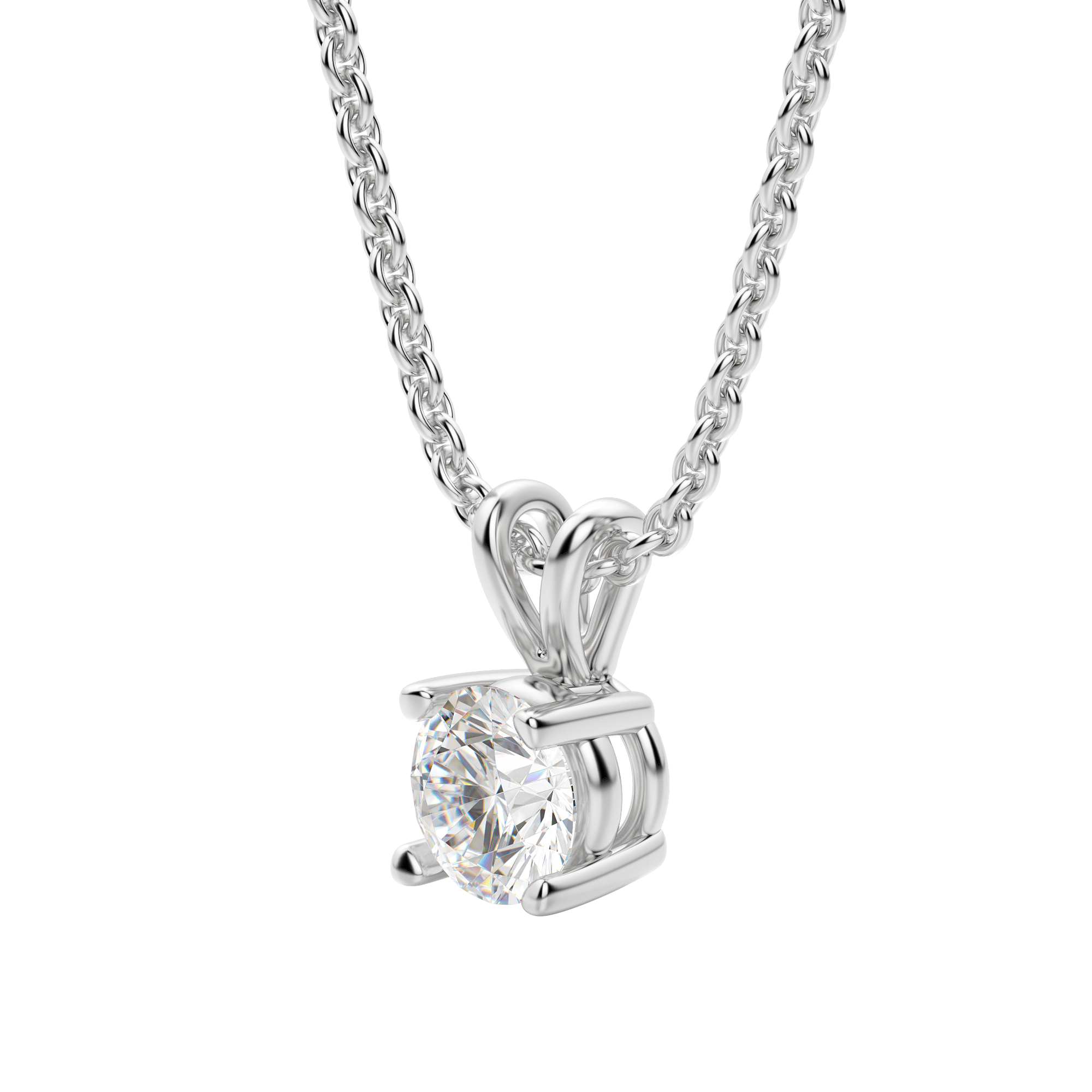 0.25-1.0 CT Round Solitaire F/VS Lab Grown Diamond Necklace - Camila Brown