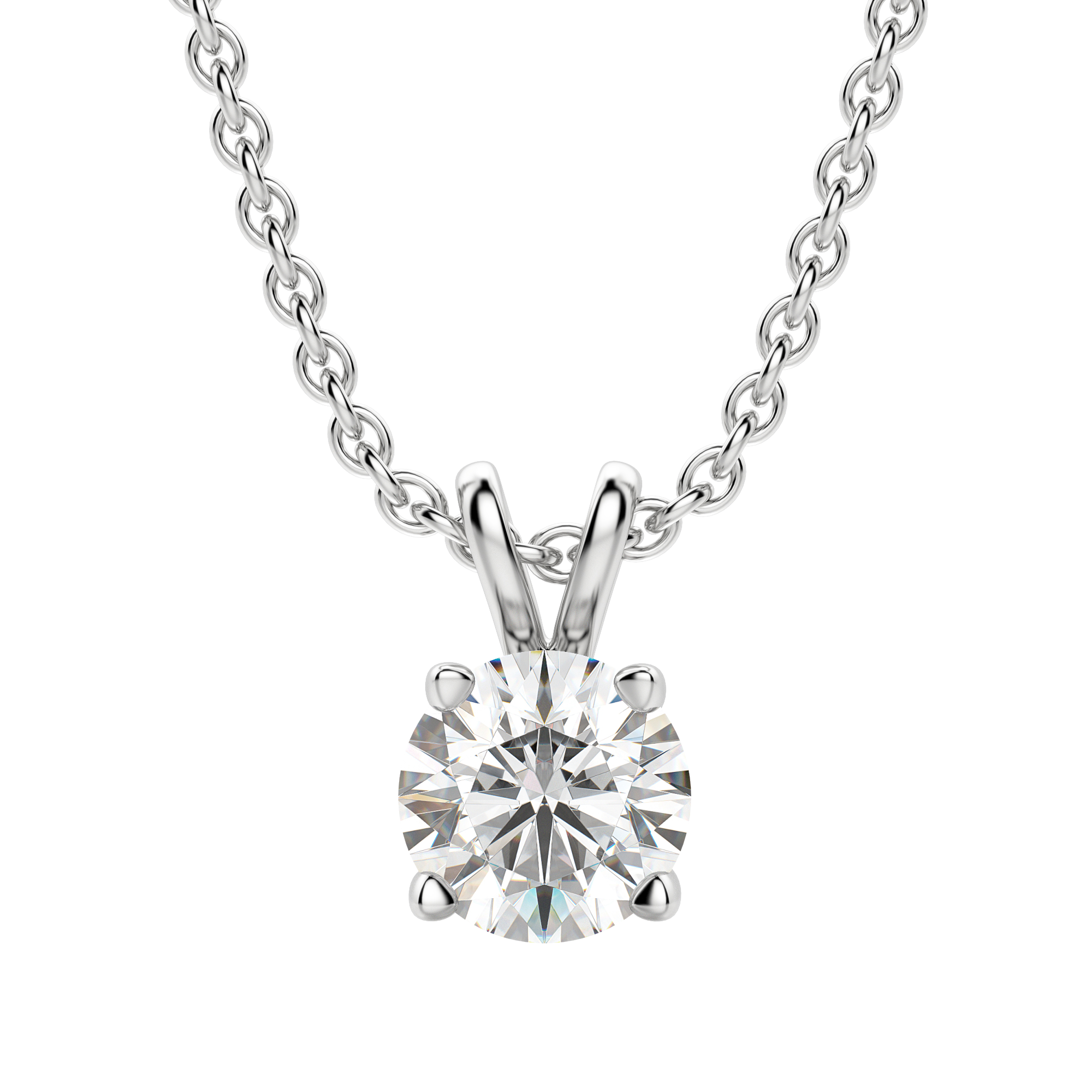 0.25-1.0 CT Round Solitaire F/VS Lab Grown Diamond Necklace - Camila Brown