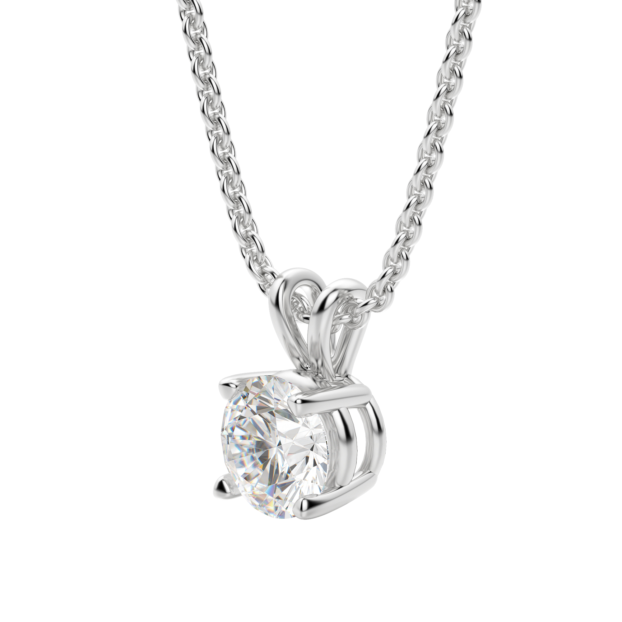 0.25-1.0 CT Round Solitaire F/VS Lab Grown Diamond Necklace - Camila Brown