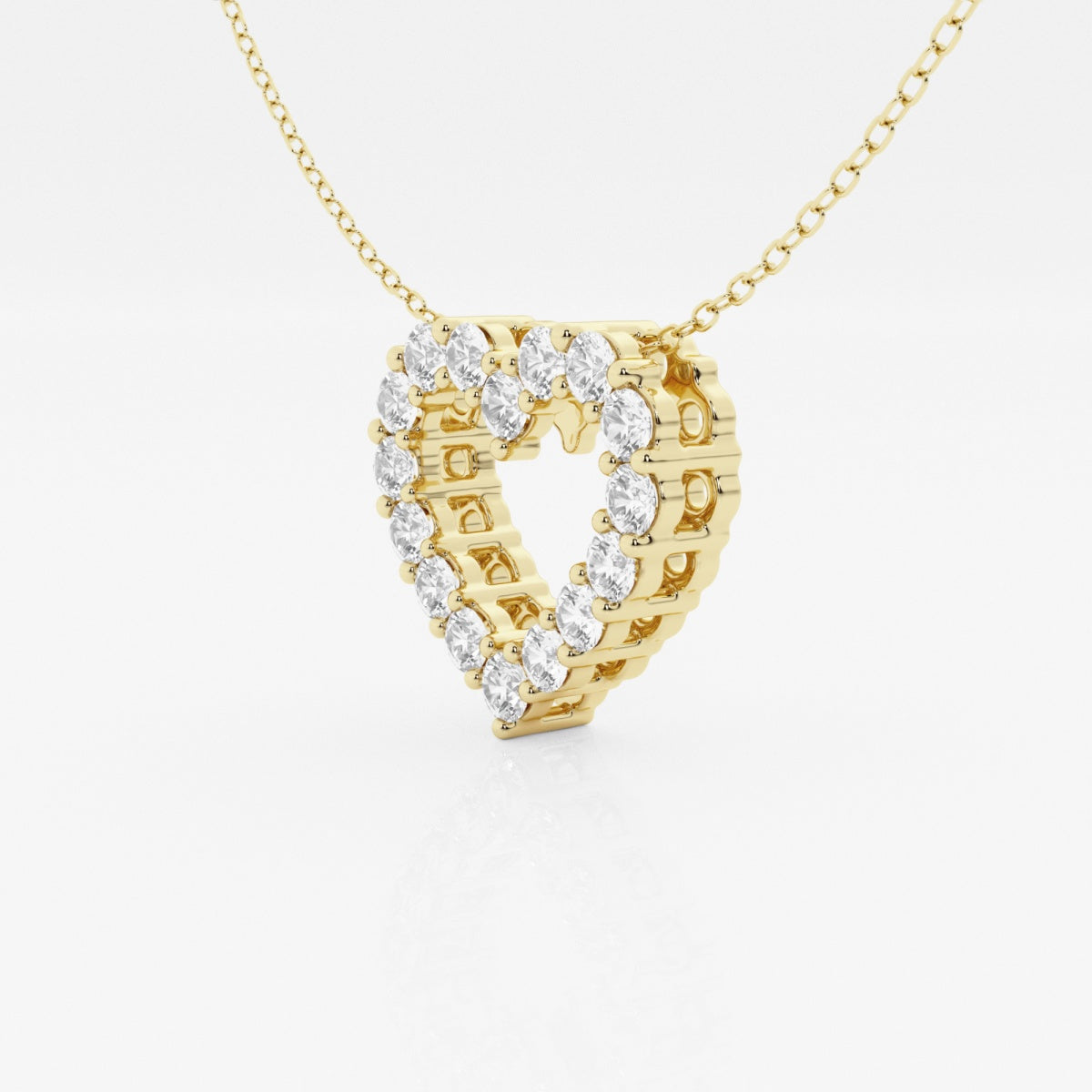 1.0 TCW Round Moissanite Diamond Heart Pendant Necklace - Camila Brown