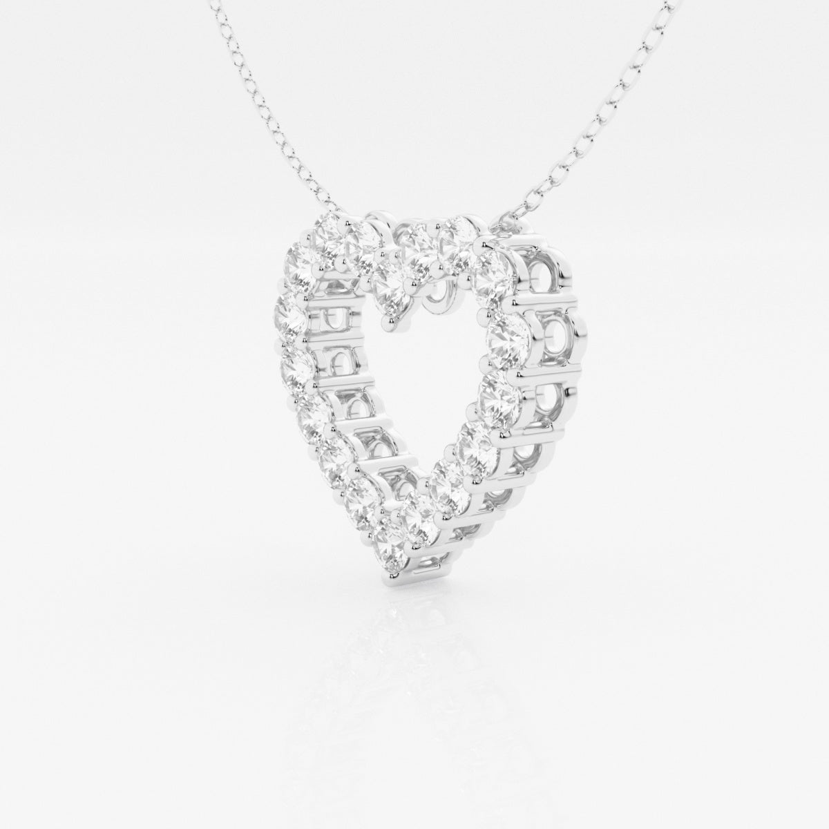 1.50 TCW Round Moissanite Diamond Heart Pandant Necklace - Camila Brown