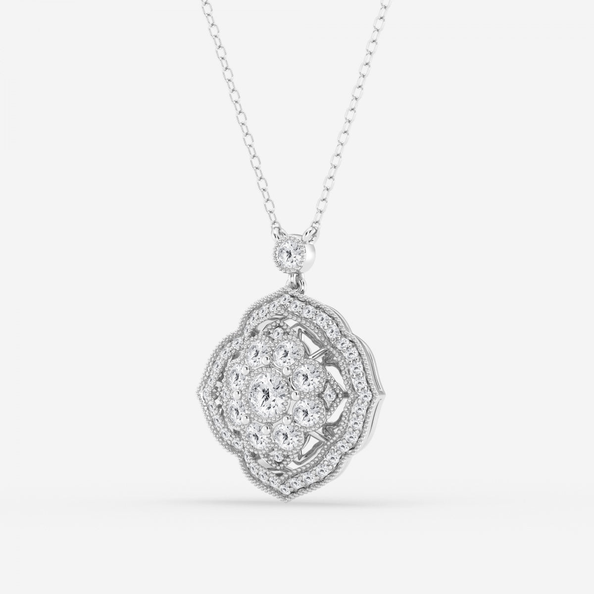 1.02 TCW Round Moissanite Diamond Cross Necklace - Camila Brown