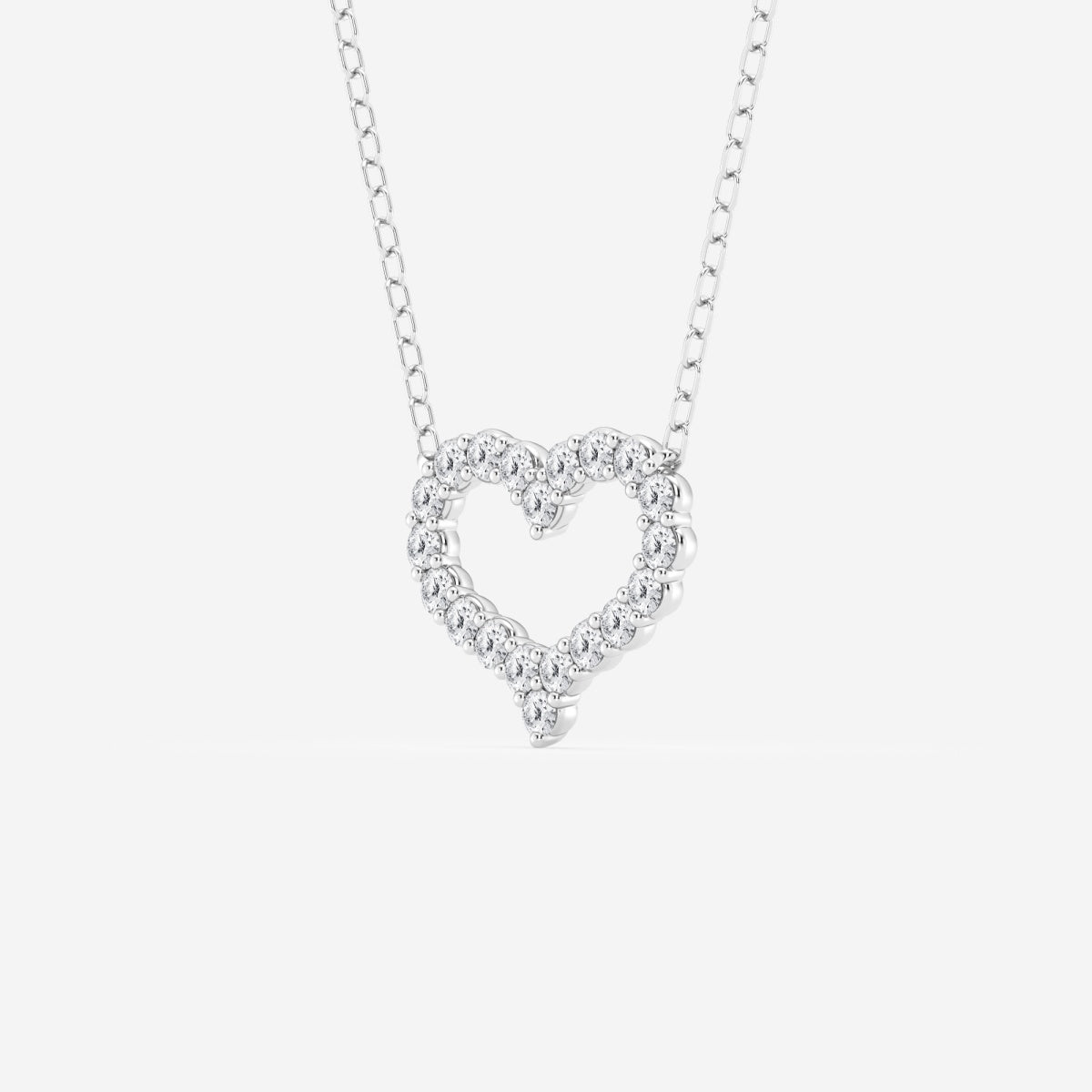 0.24 TCW Round Moissanite Diamond Heart Pendant Necklace - Camila Brown