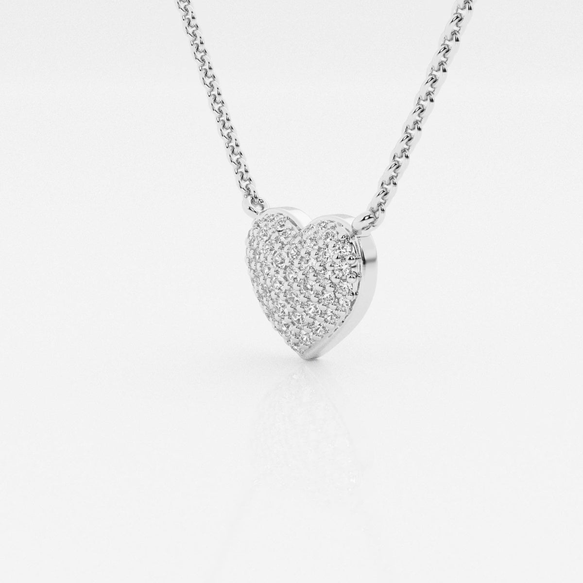 0.25 TCW Round Moissanite Diamond Heart Pendant Necklace - Camila Brown