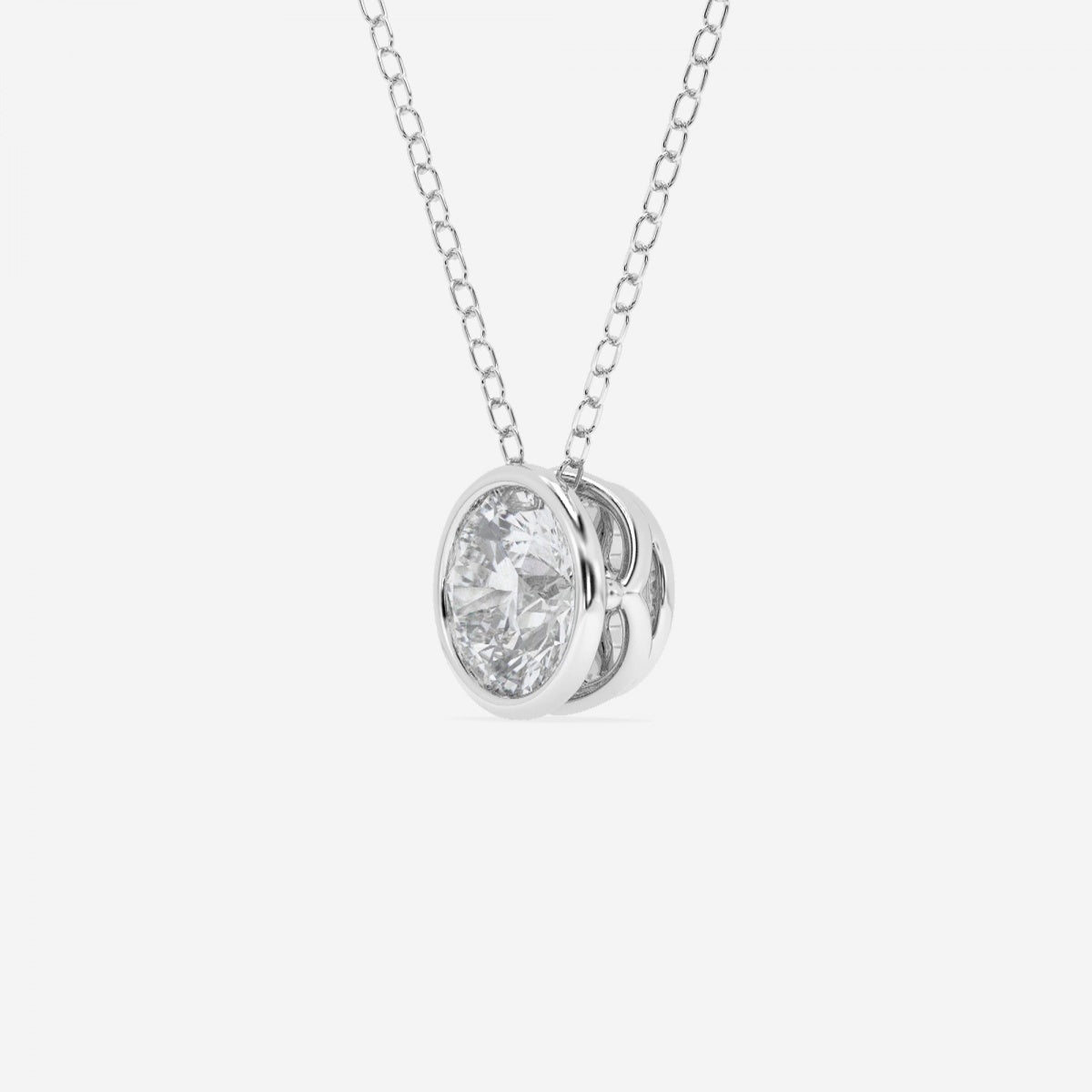 1.0 CT Round Moissanite Diamond Solitaire Necklace - Camila Brown