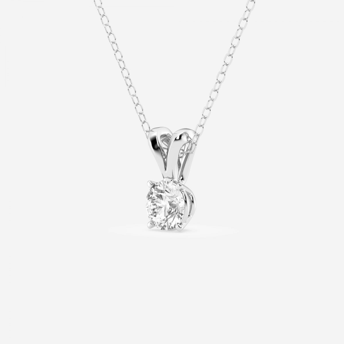 0.50 CT Round Moissanite Diamond Solitaire Necklace - Camila Brown