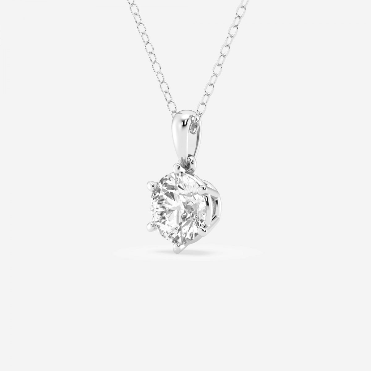 1.0 CT Round Moissanite Diamond Solitaire Necklace - Camila Brown