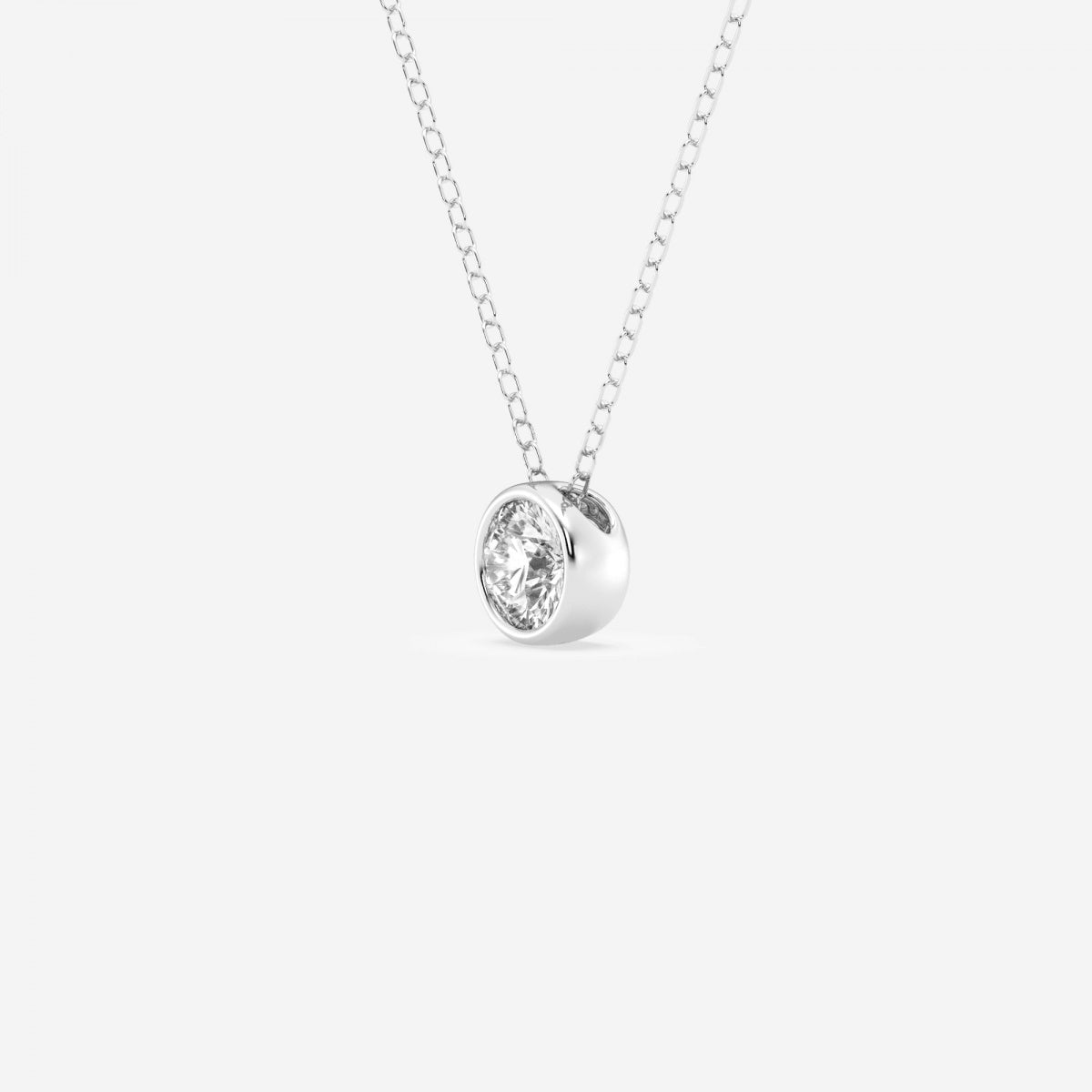 0.50 CT Round Moissanite Diamond Solitaire Necklace - Camila Brown
