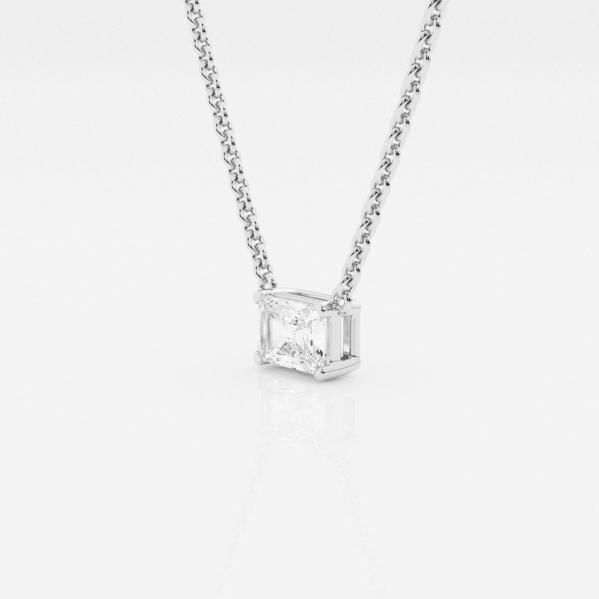 0.50 CT Radiant Moissanite Diamond Solitaire Necklace - Camila Brown