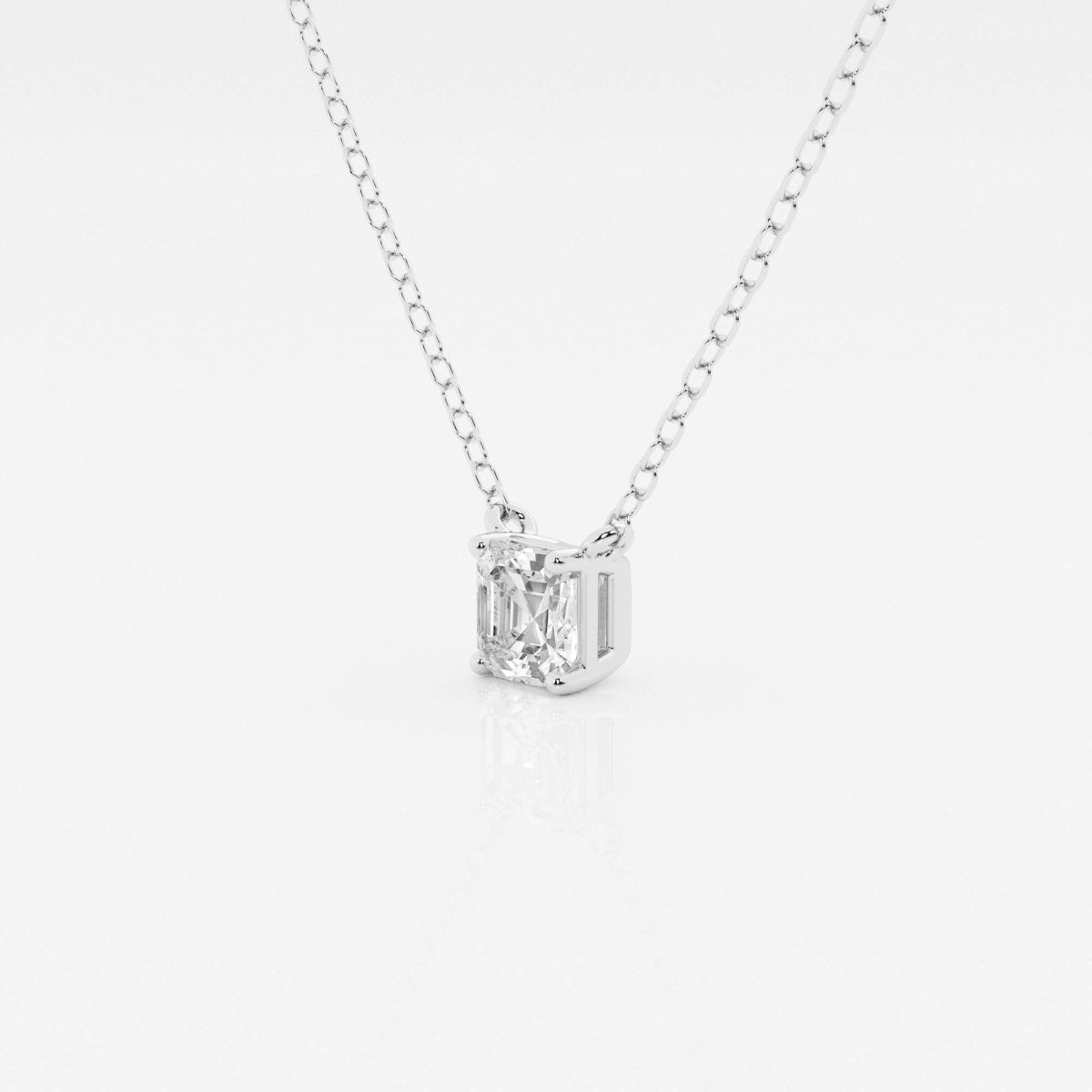 0.50 CT Asscher Moissanite Diamond Solitaire Necklace - Camila Brown