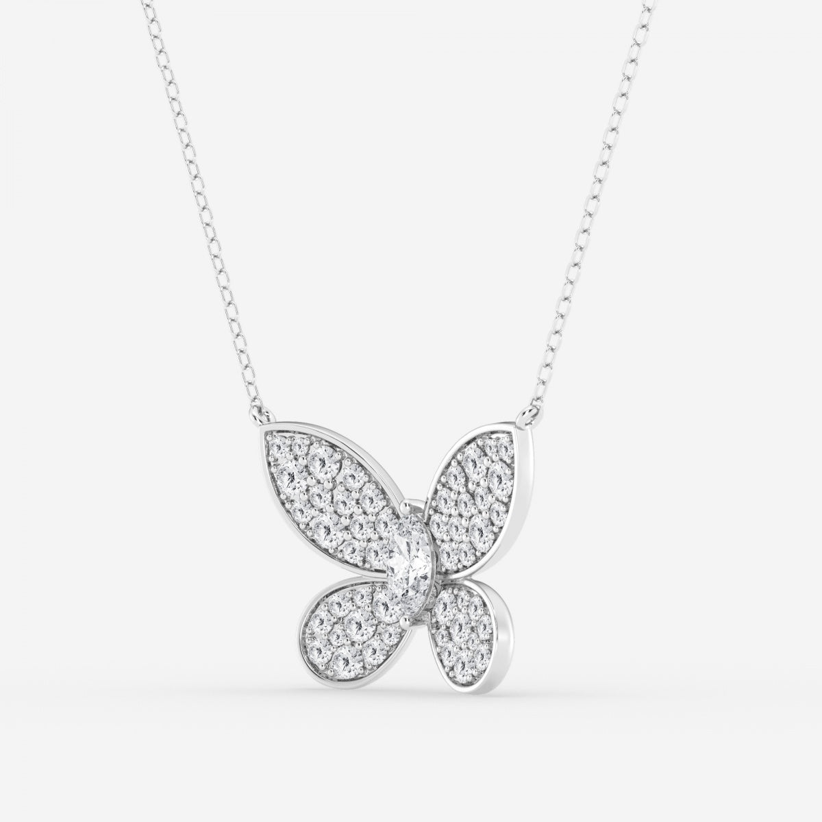 0.24 CT Marquise Moissanite Diamond Butterfly Pendant Necklace - Camila Brown
