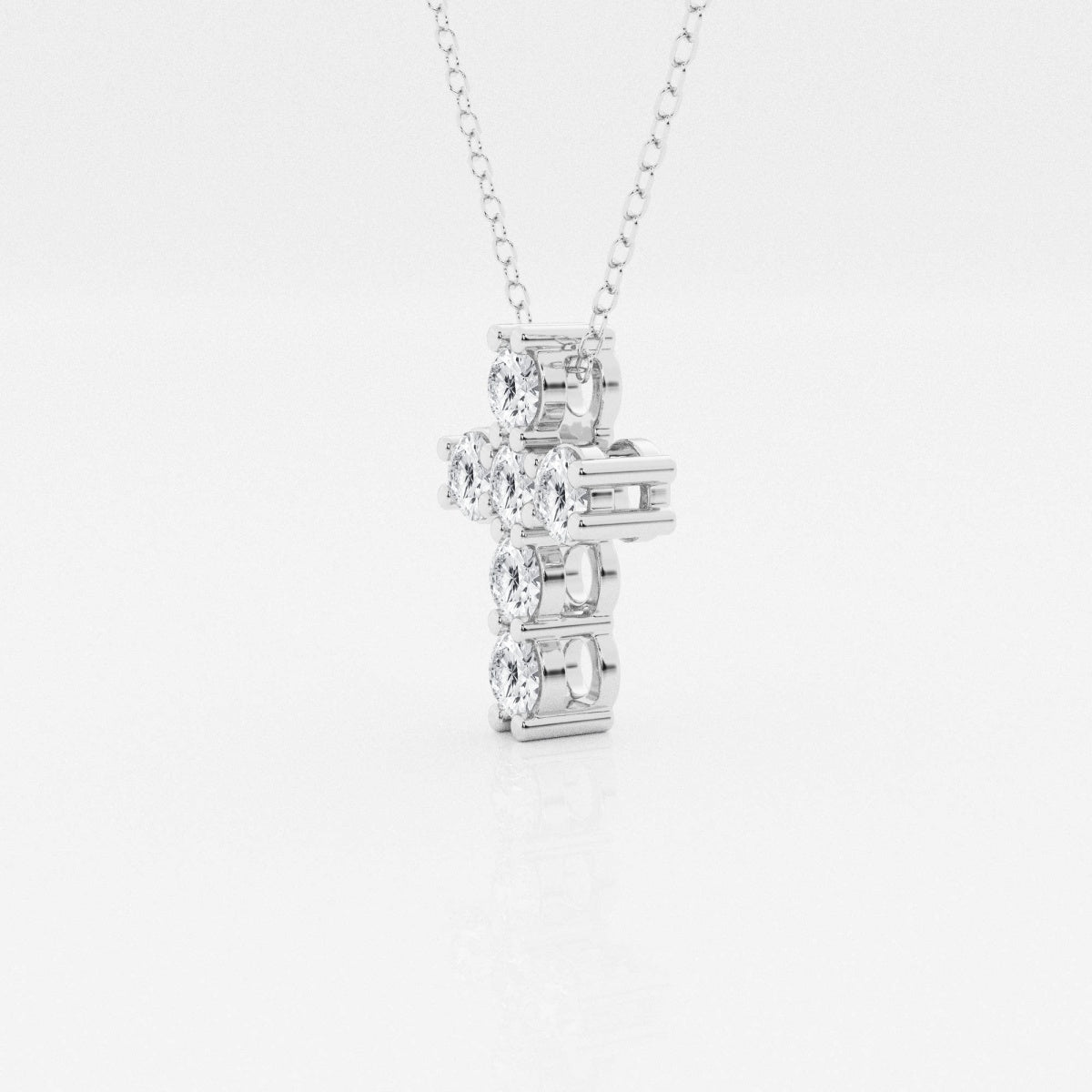 1.01 TCW Round Moissanite Diamond Cross Necklace - Camila Brown