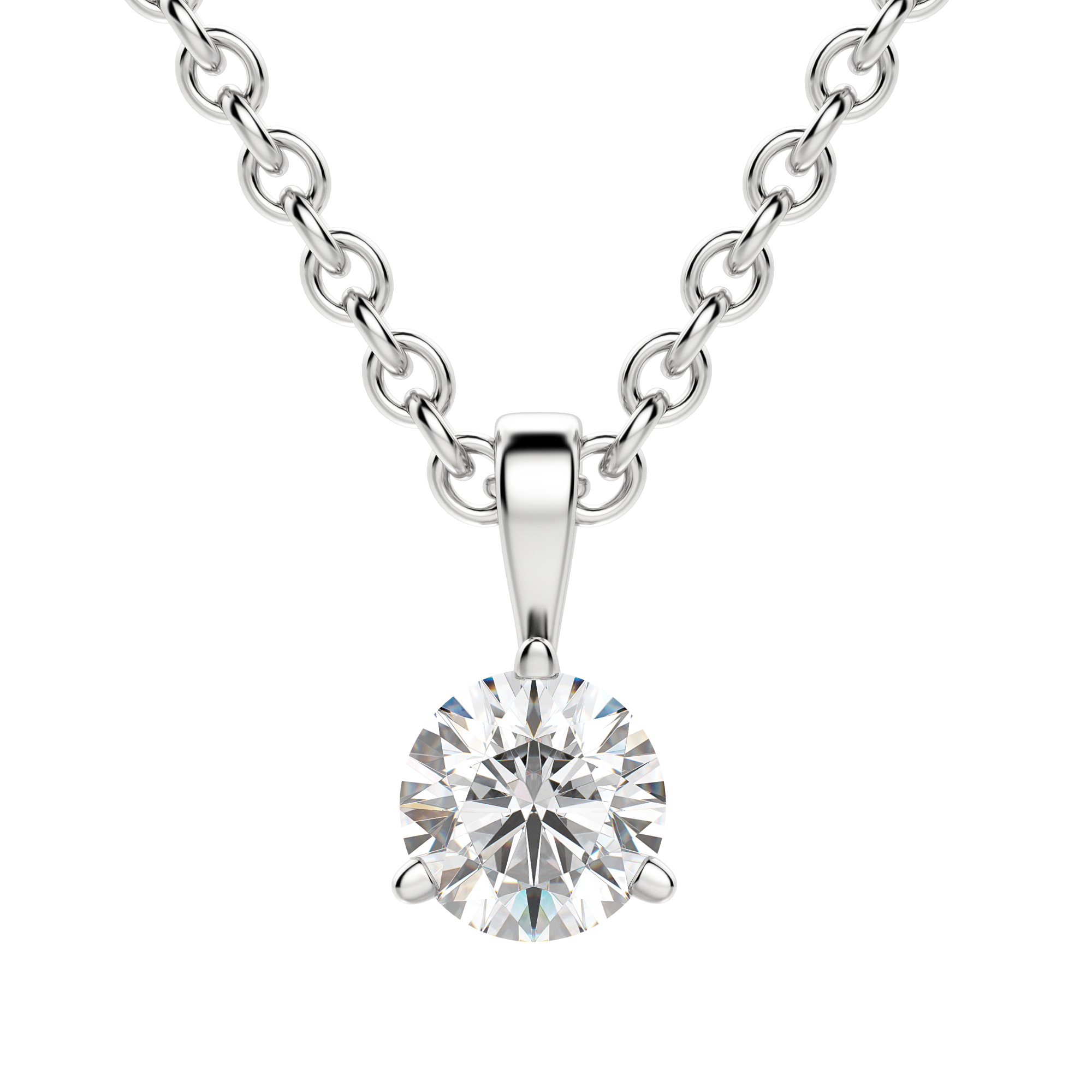0.25 CT- 1.50 CT Round Solitaire F/VS Lab Grown Diamond Necklace - Camila Brown