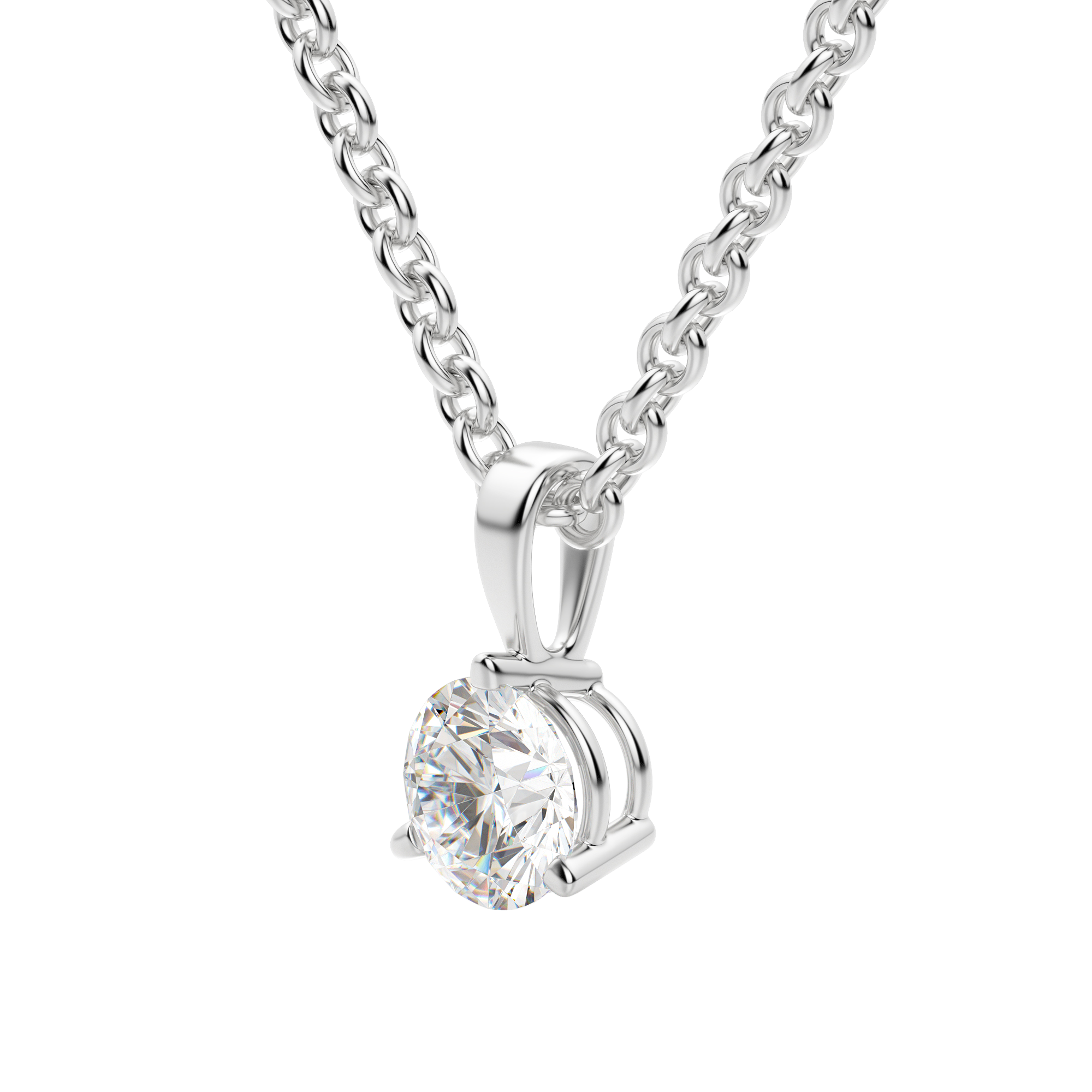 0.25 CT- 1.50 CT Round Solitaire F/VS Lab Grown Diamond Necklace - Camila Brown