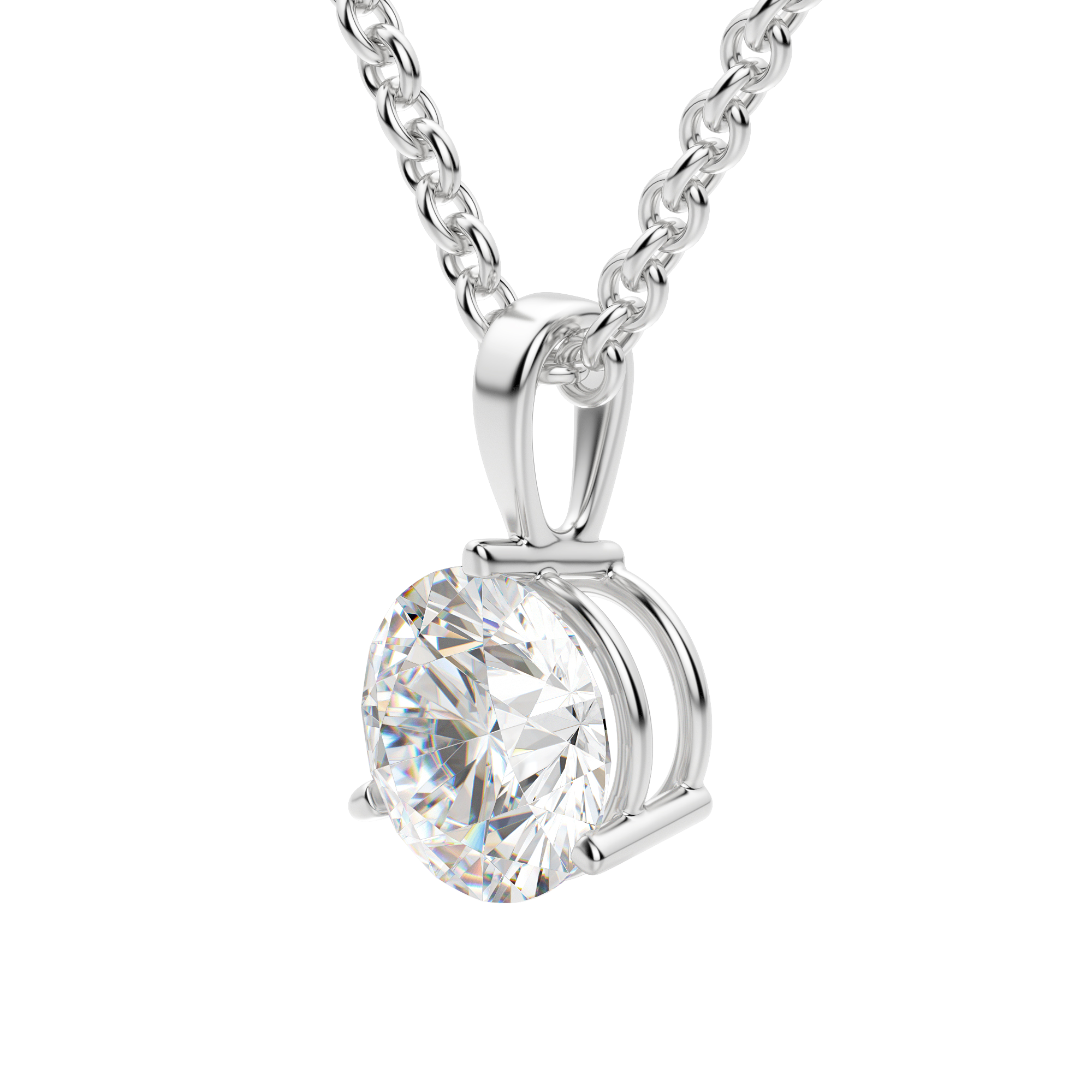 0.25 CT- 1.50 CT Round Solitaire F/VS Lab Grown Diamond Necklace - Camila Brown