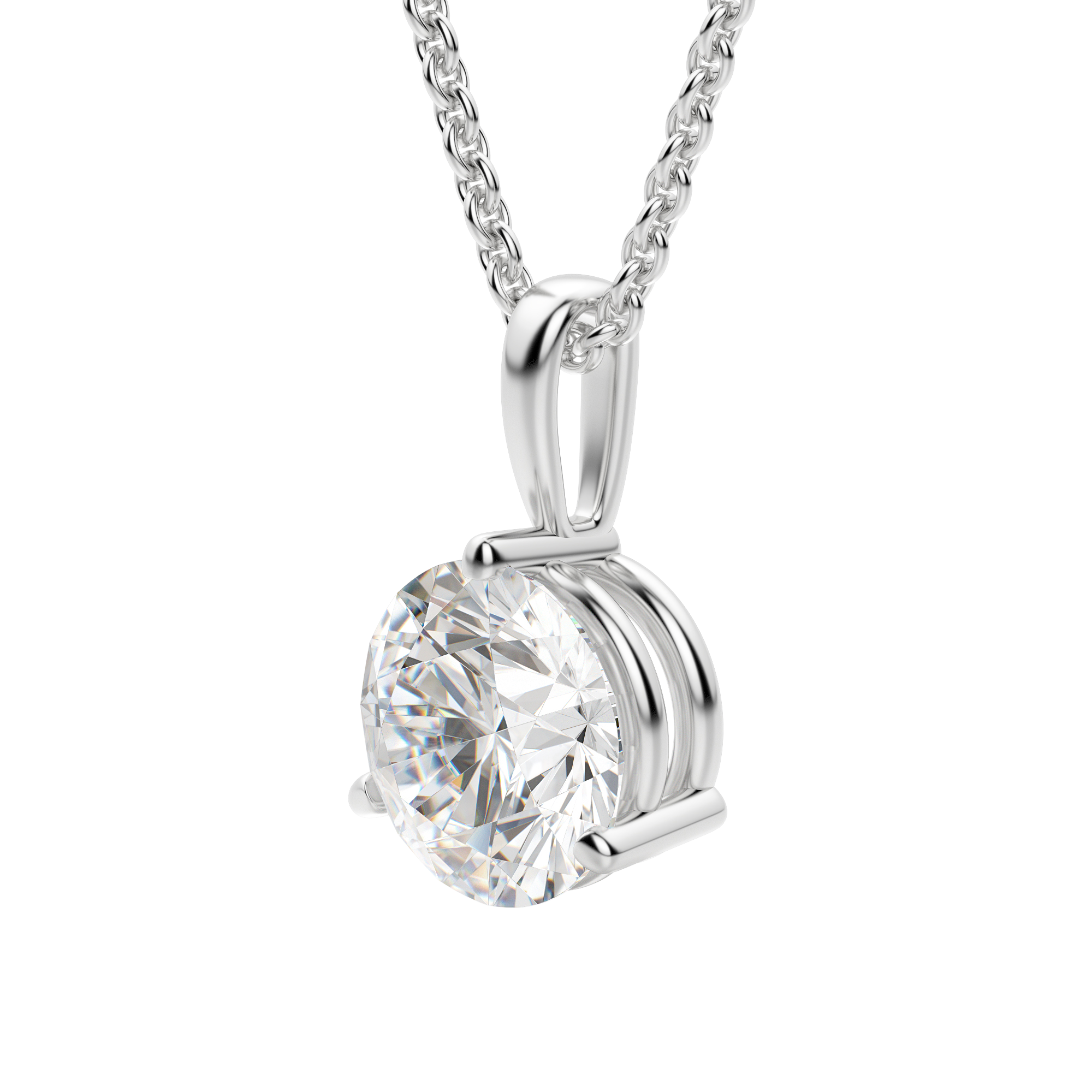 0.25 CT- 1.50 CT Round Solitaire F/VS Lab Grown Diamond Necklace - Camila Brown