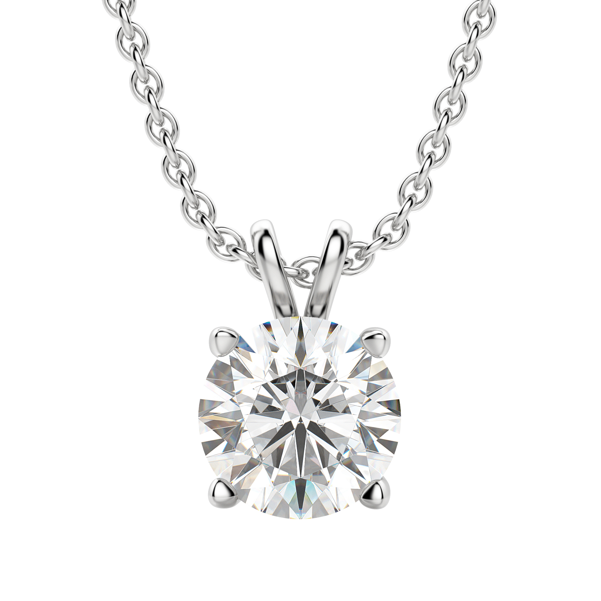 0.25-1.0 CT Round Solitaire F/VS Lab Grown Diamond Necklace - Camila Brown