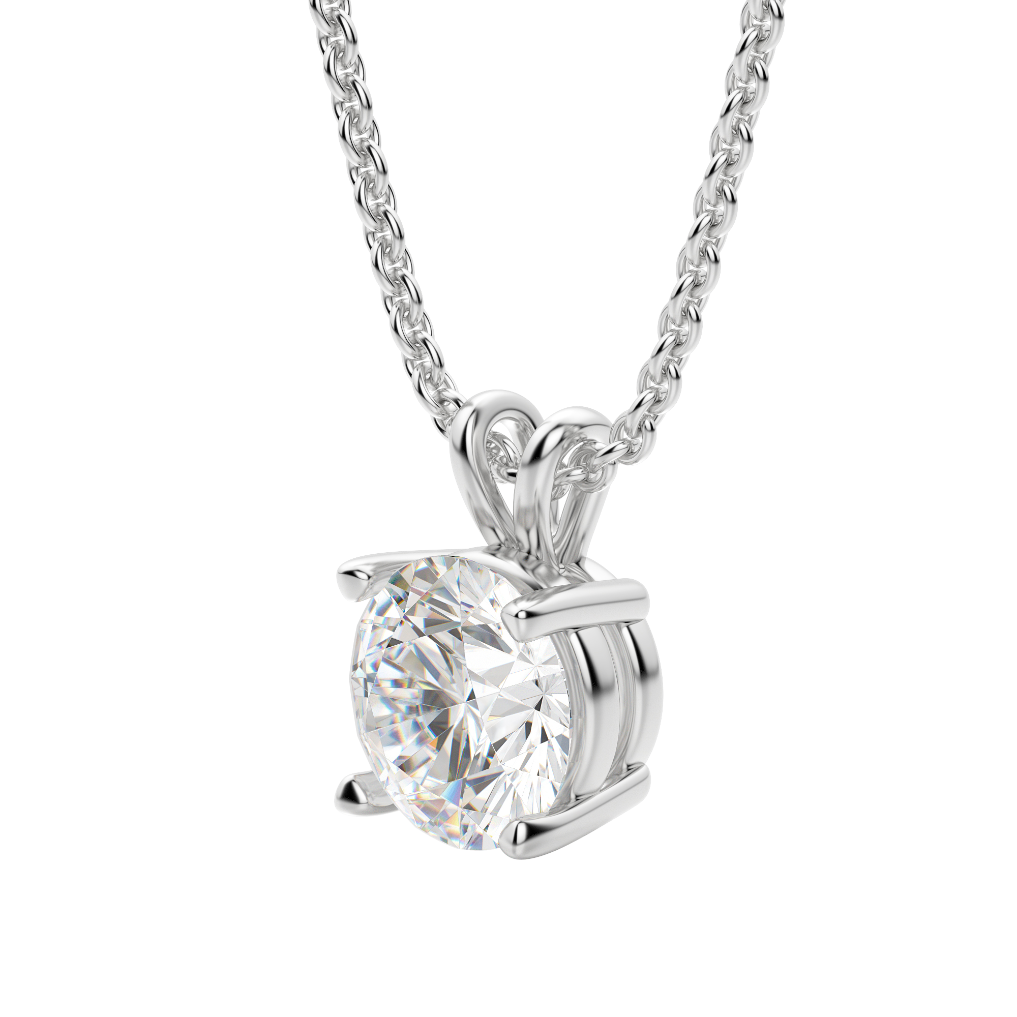 0.25-1.0 CT Round Solitaire F/VS Lab Grown Diamond Necklace - Camila Brown