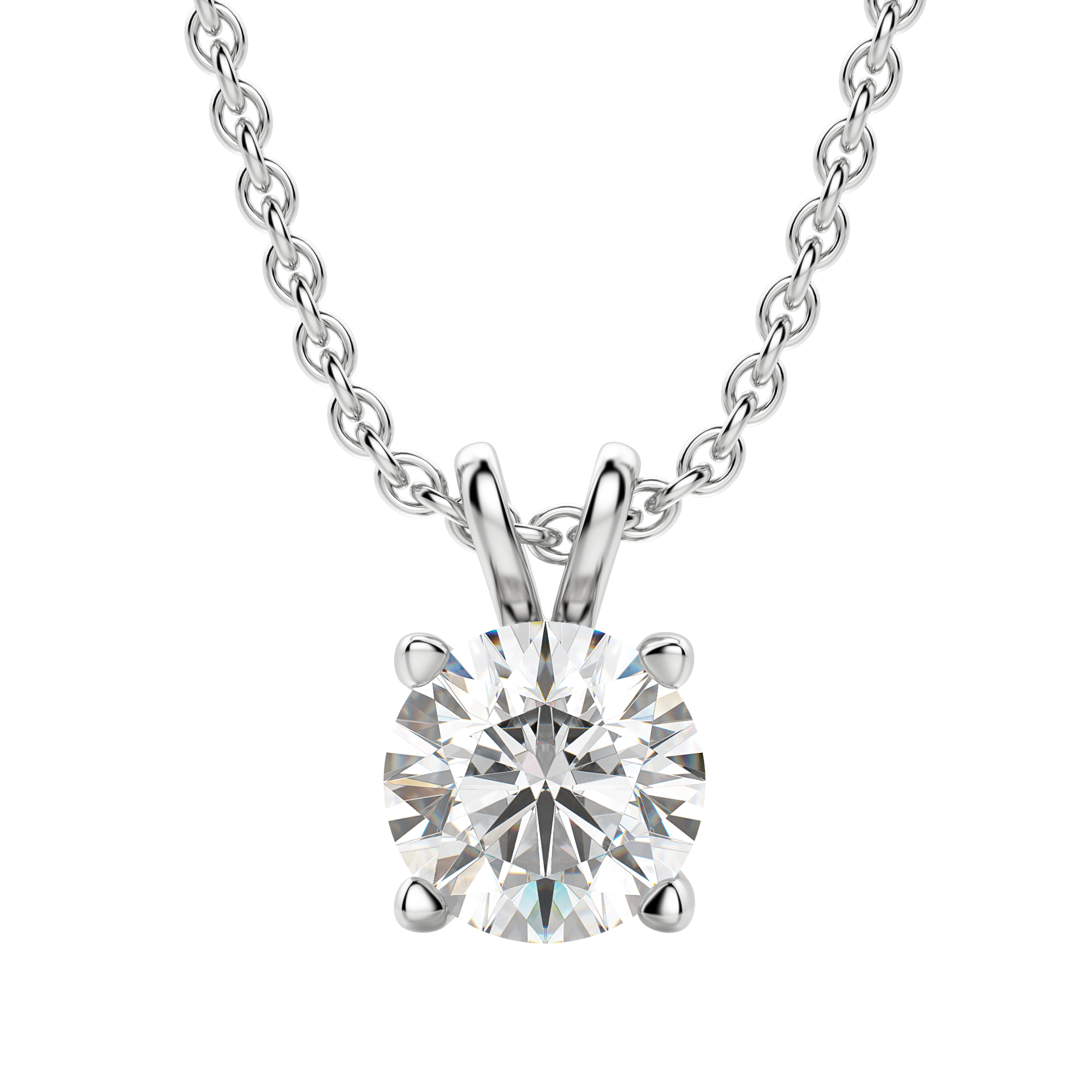 0.25-1.0 CT Round Solitaire F/VS Lab Grown Diamond Necklace - Camila Brown