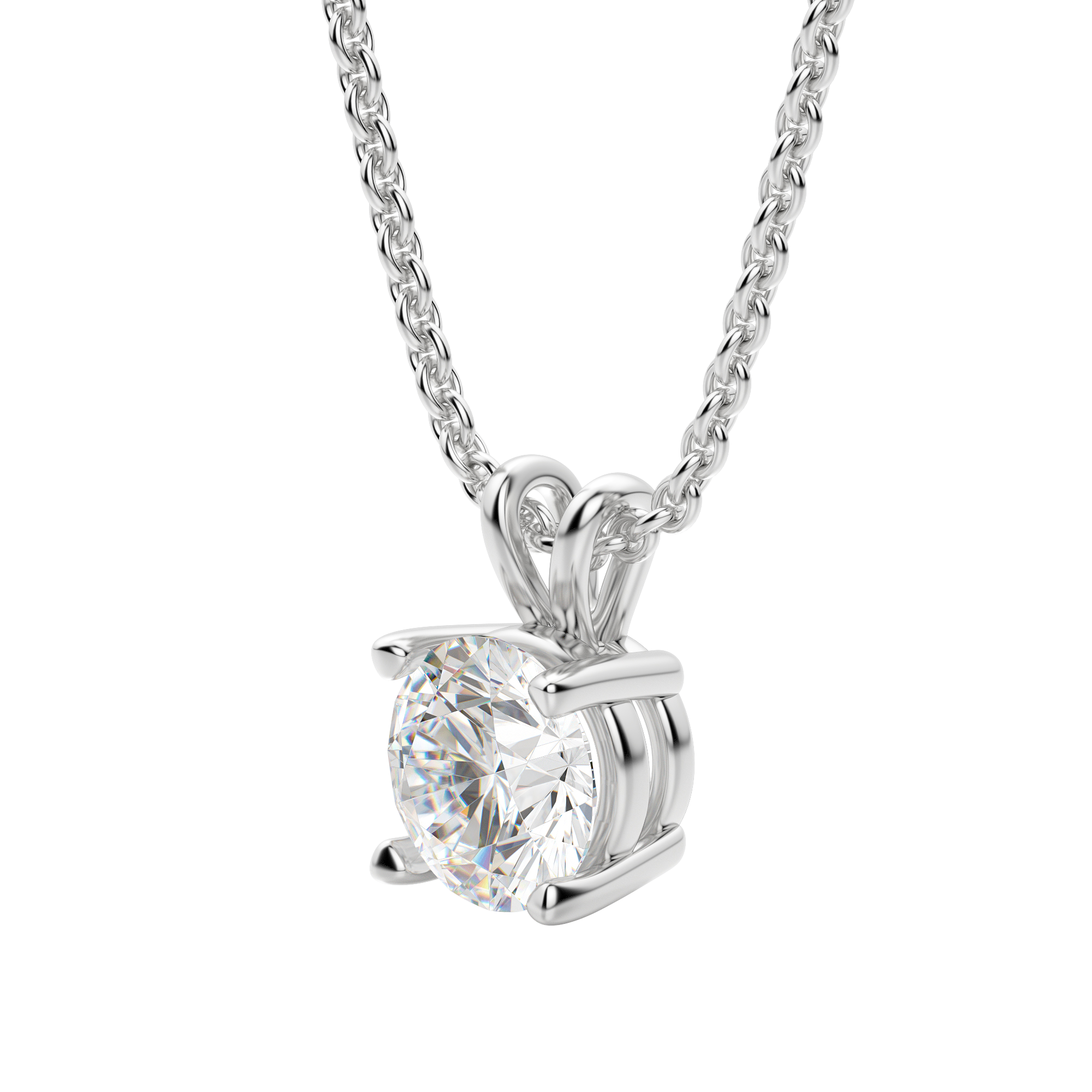 0.25-1.0 CT Round Solitaire F/VS Lab Grown Diamond Necklace - Camila Brown