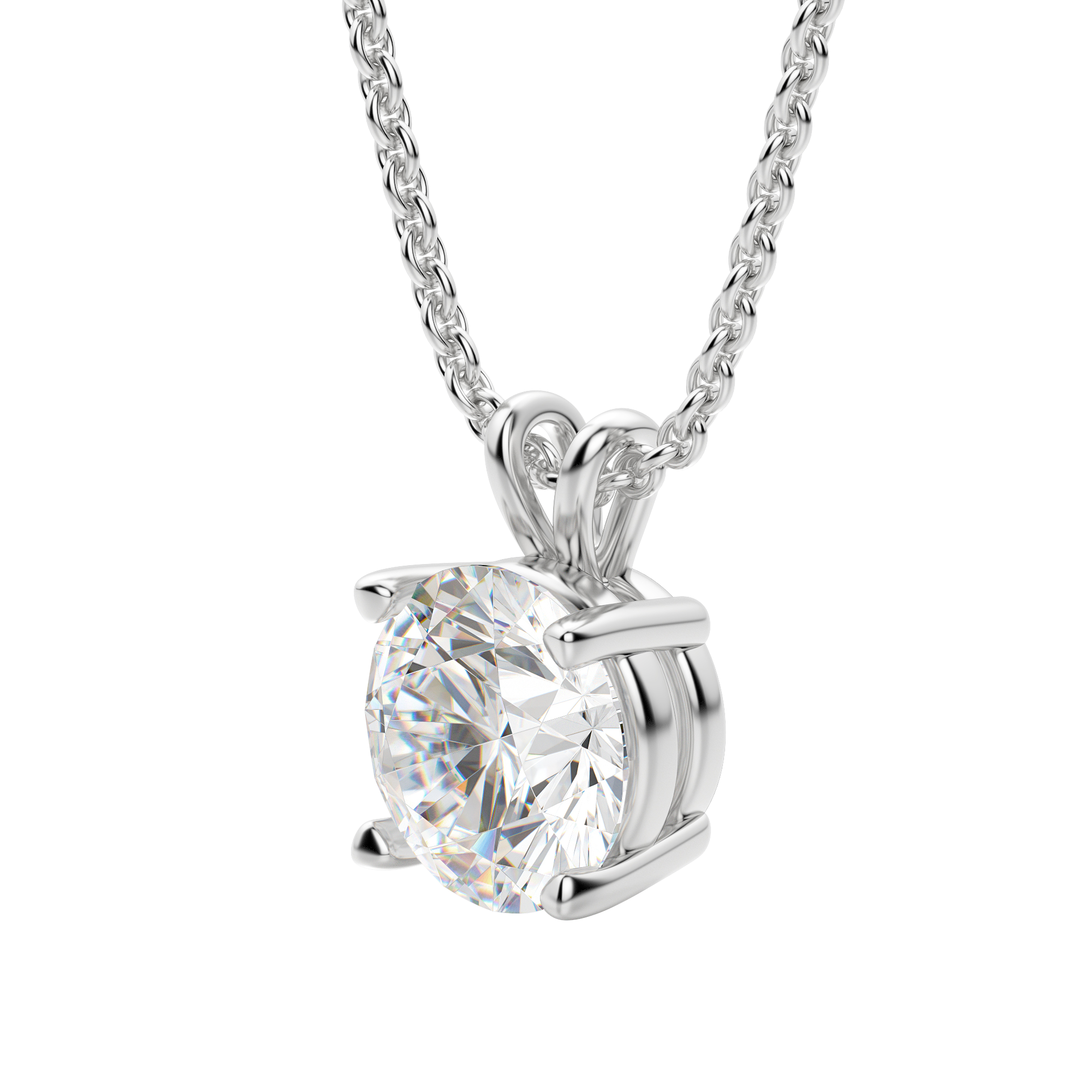 0.25-1.0 CT Round Solitaire F/VS Lab Grown Diamond Necklace - Camila Brown